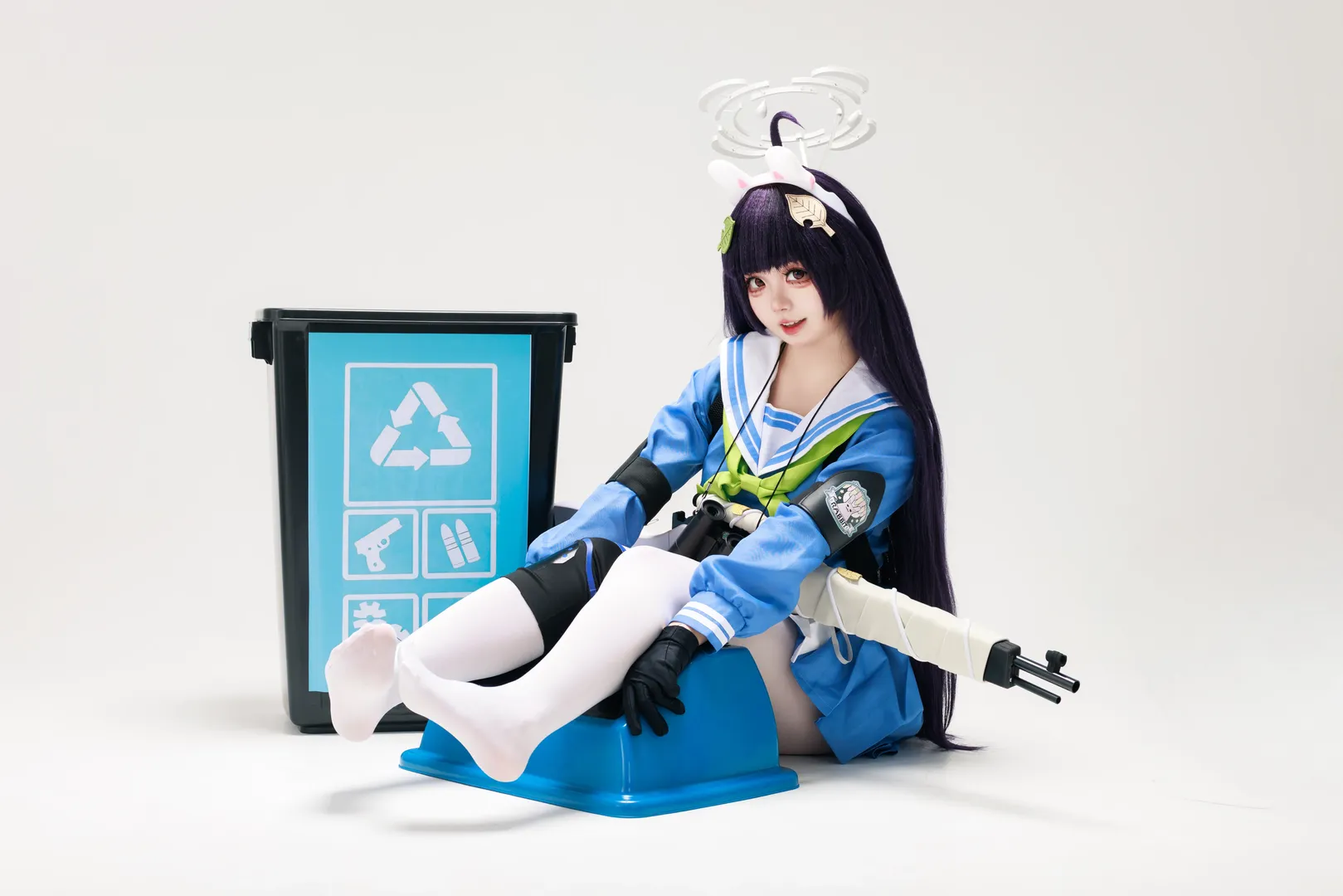 蔚藍檔案, 碧藍檔案, 二次元cosplay, 霞澤美遊cos, 垃圾兔cos