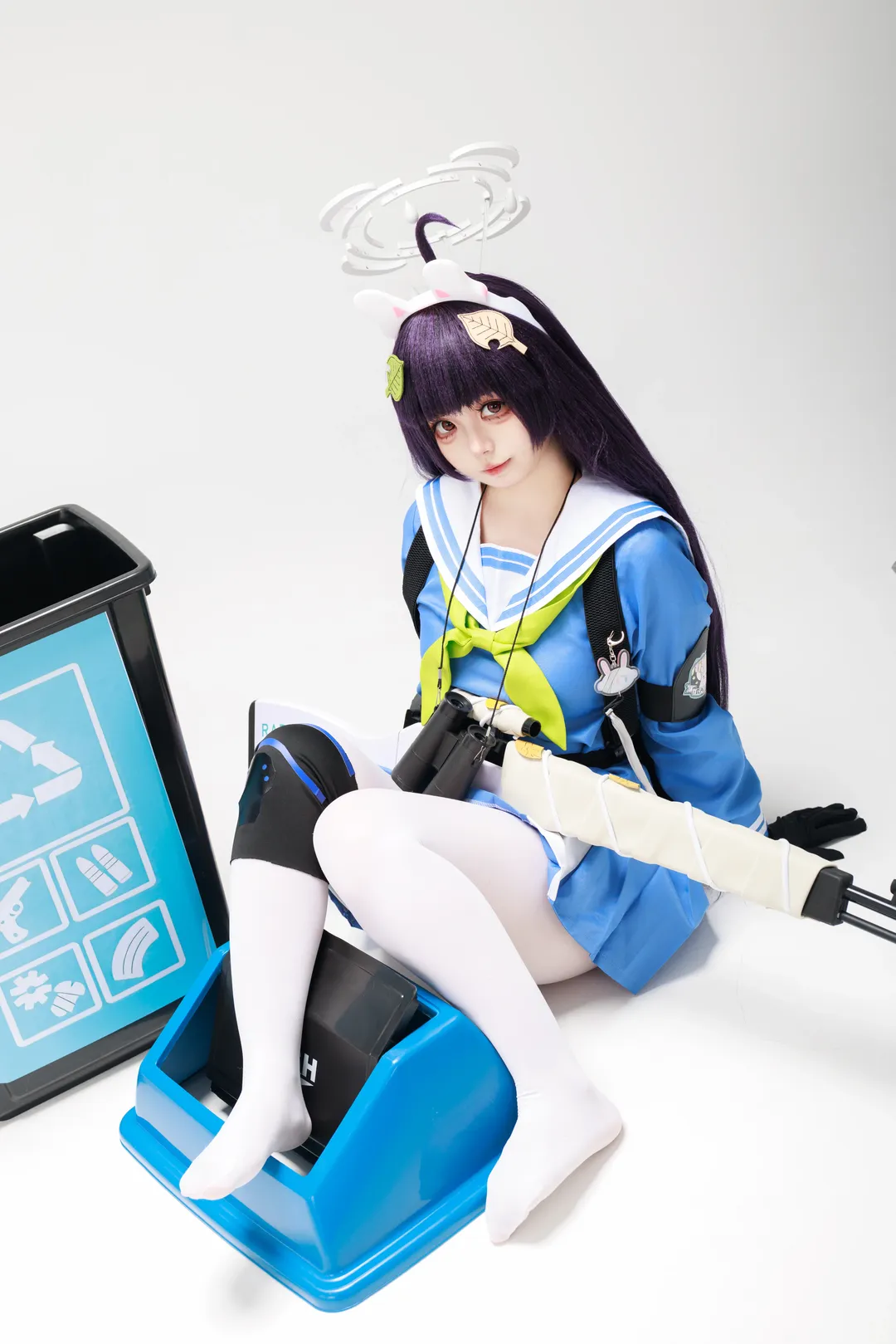ブルーアーカイブ, ブルーアーカイブ, 二次元コスプレ, 霞沢ミユコスプレ, ゴミ箱ウサギ コスプレ - 2枚目