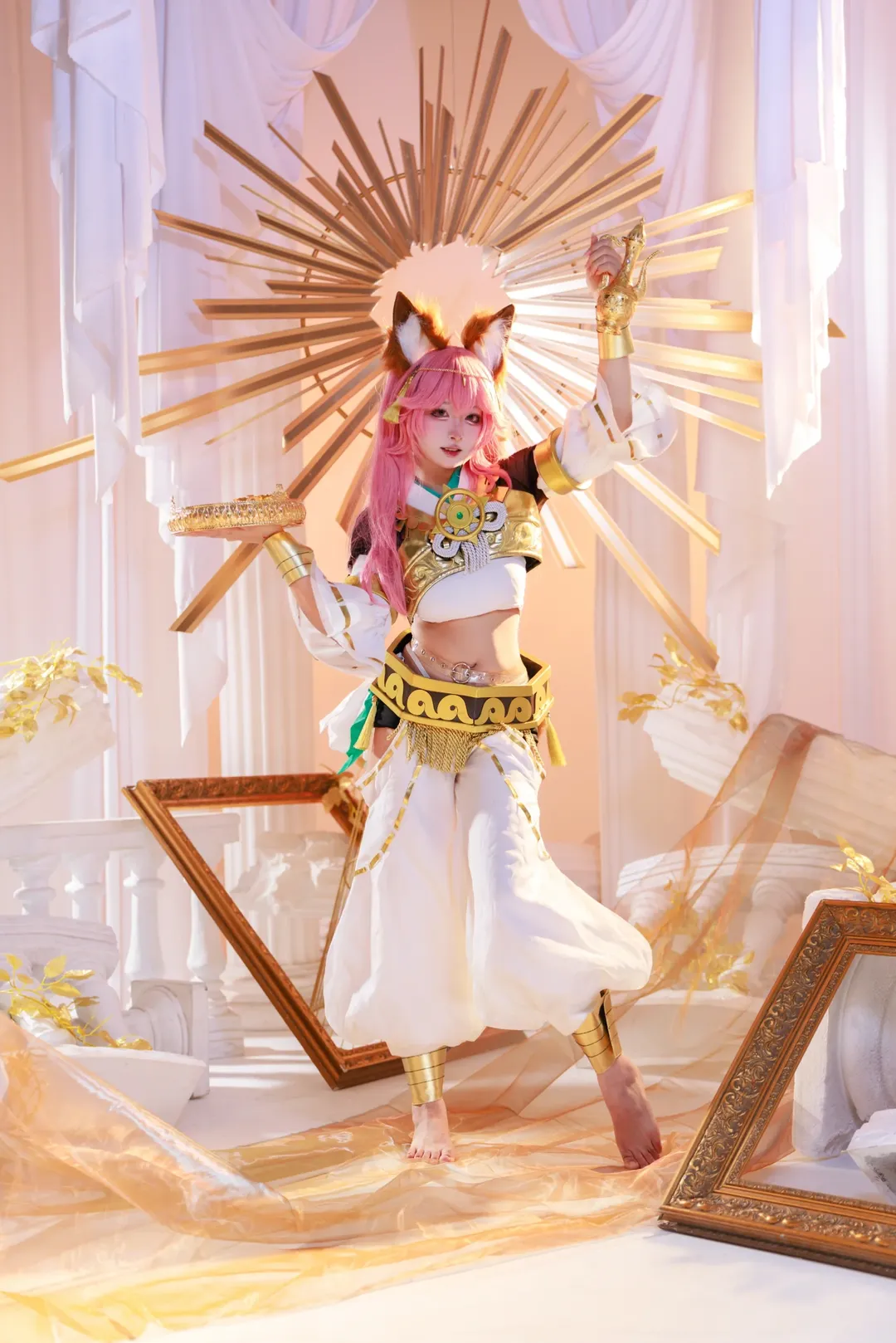 Fate/Grand Order, cosplay摄影, 玉藻前cos, 神话礼装, 九尾狐cos - 第2张