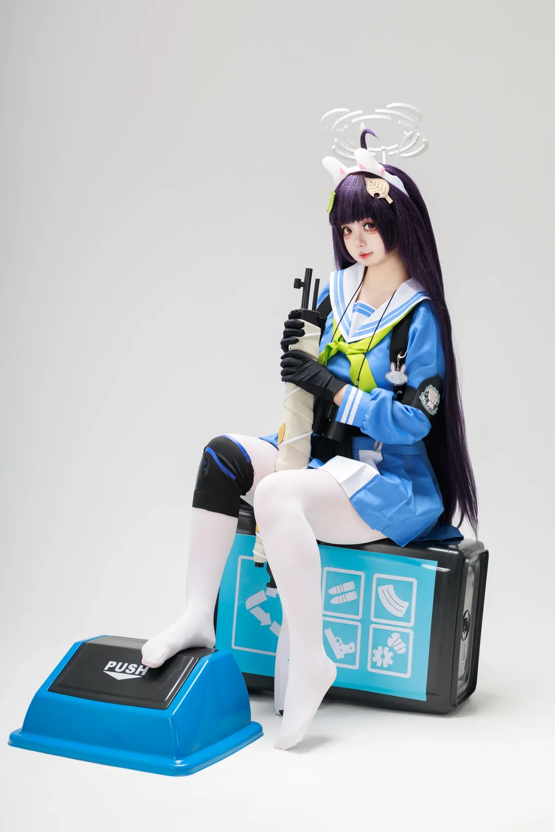 蔚蓝档案, 霞泽美游cos, cosplay摄影, 二次元角色扮演, 垃圾兔 - 第2张