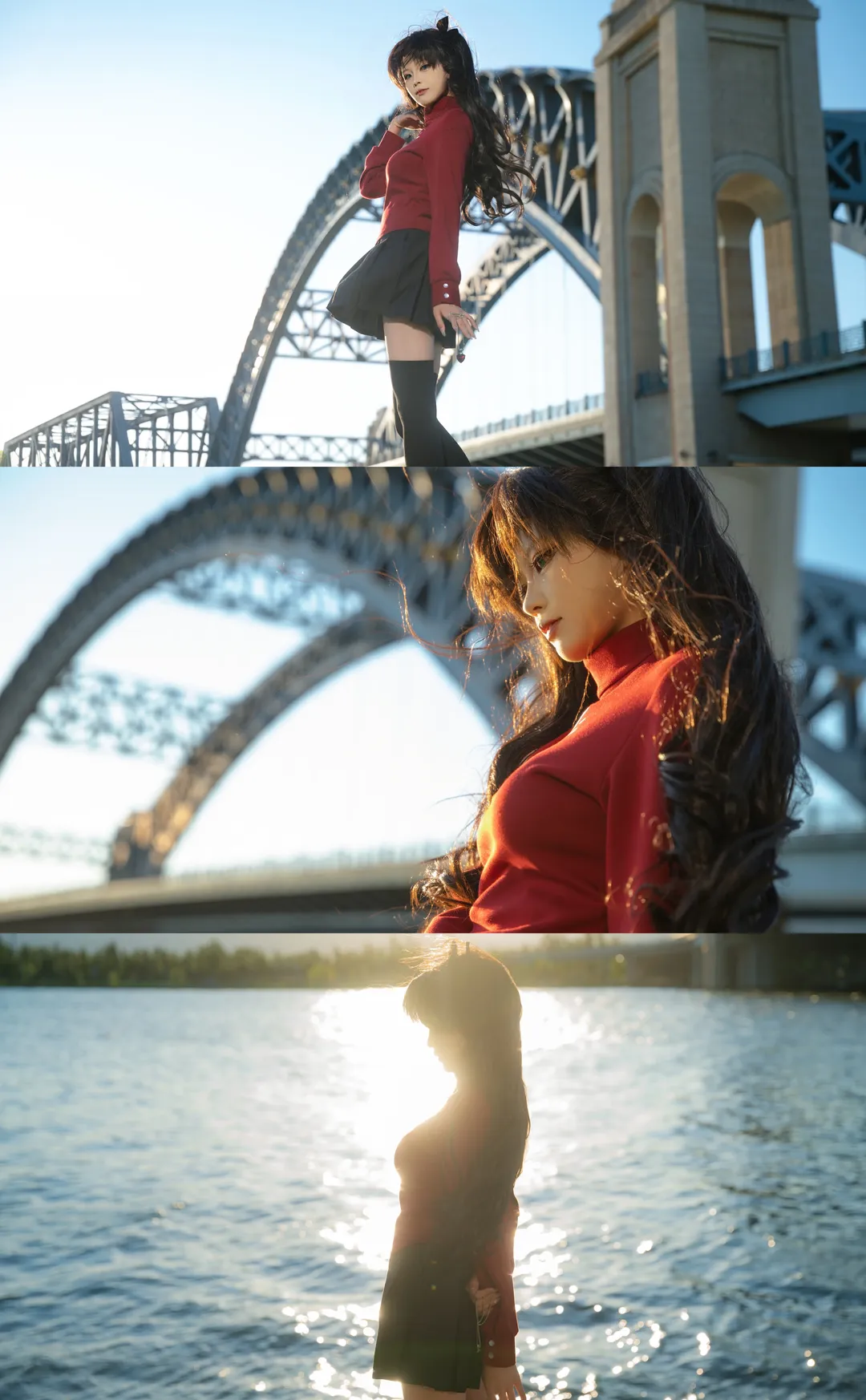 cosplay, 遠坂凜cos, Fate/stay night, 外景攝影, 紅黑搭配 - 第1張