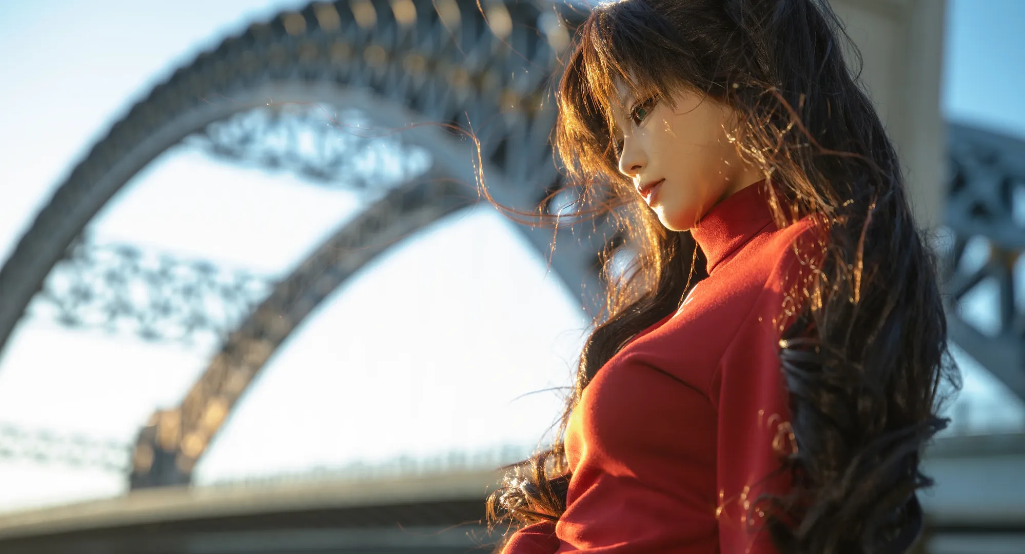 cosplay, 遠坂凜cos, Fate/stay night, 外景攝影, 紅黑搭配 - 第3張