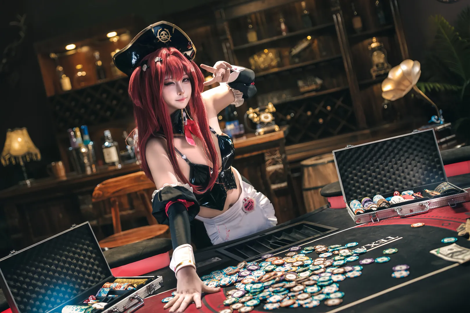 2D, cosplay, Master cosplay, Goddess of Victory, Bar scene - Image 3