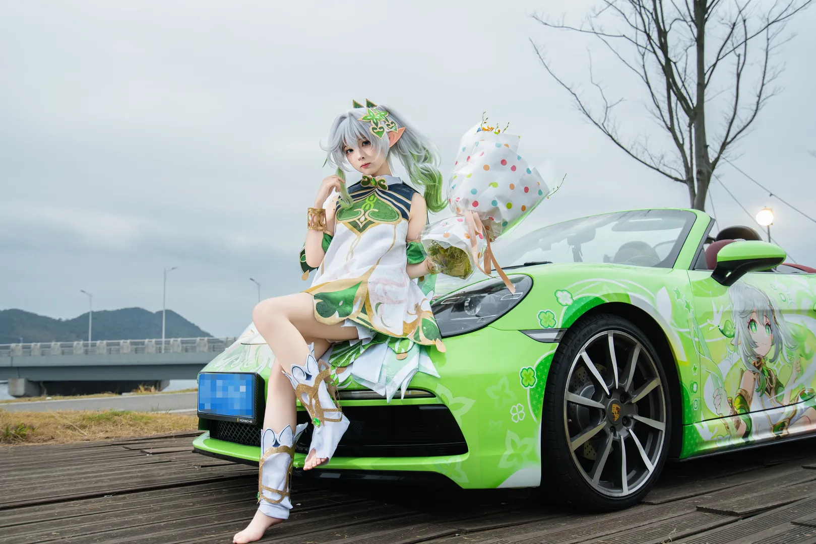 原神, 角色还原, 纳西妲cos, 户外摄影, 痛车 - 第6张