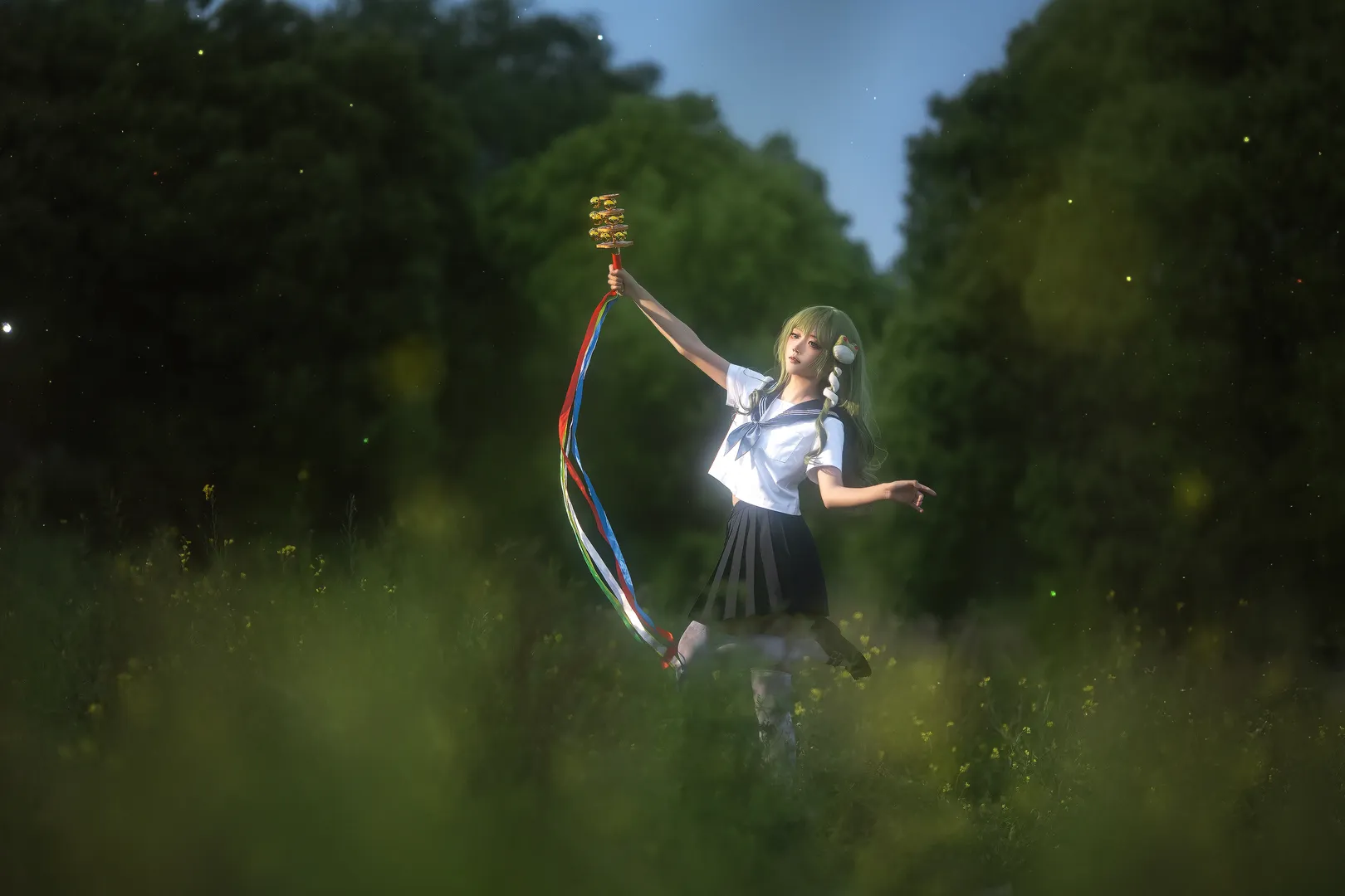 森林写真, 東方Project, 東風谷早苗 コスプレ, 現人神, アクション撮影 - 2枚目