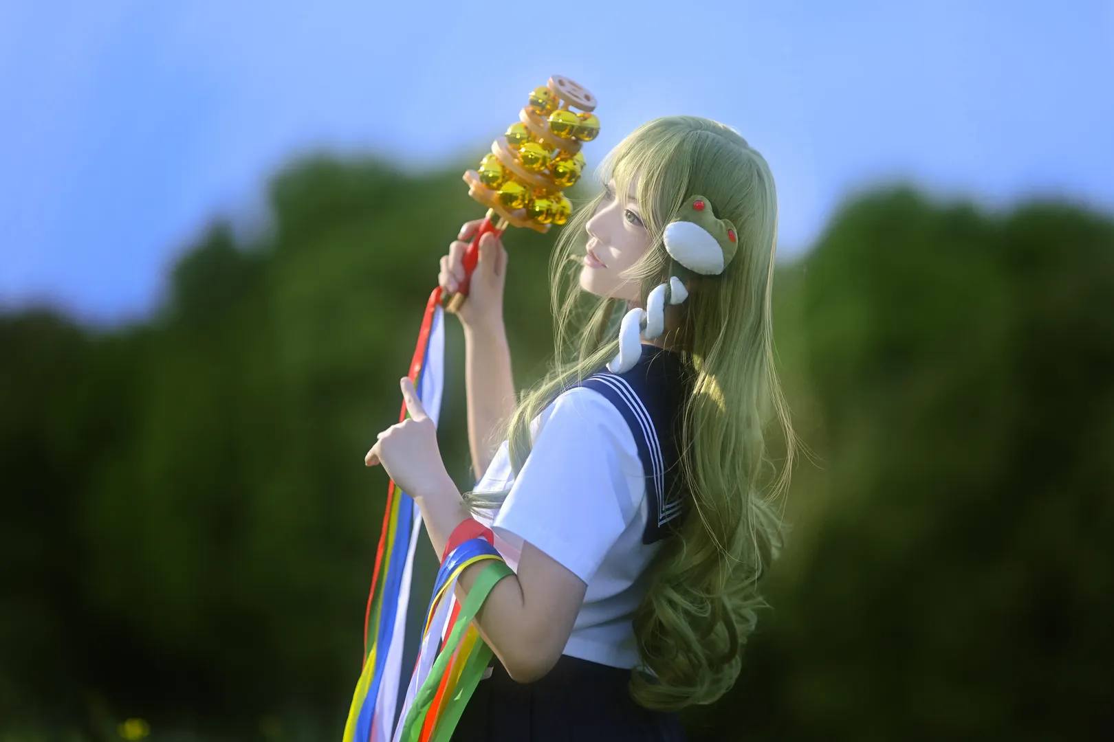 东方project, 幻想乡, 东风谷早苗cos, JK早苗, 神性还原 - 第2张