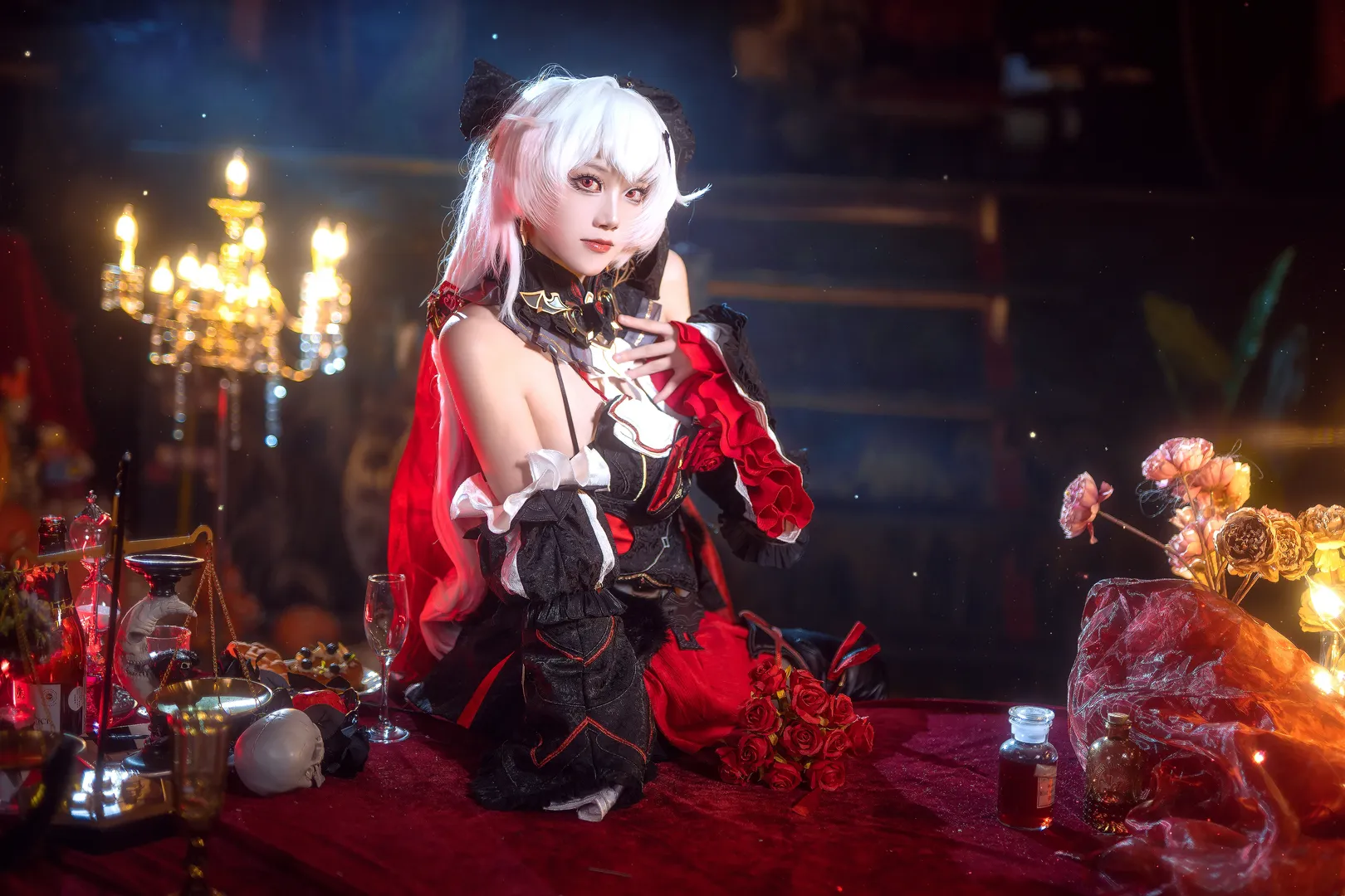 崩坏三, cosplay正片, 德丽莎cos, 月下誓约, 暗黑哥特