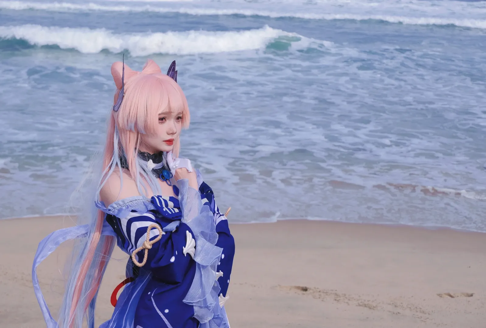 Cosplay, 原神, 海边摄影, 心海cos, 珊瑚宫心海 - 第2张