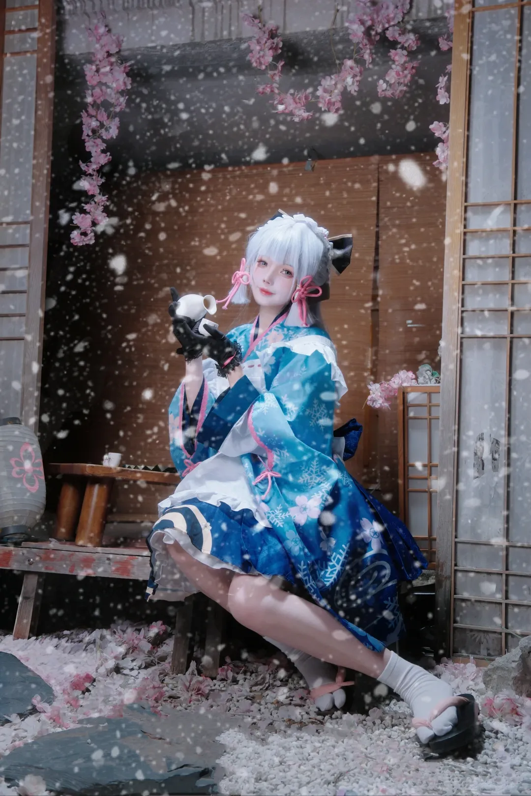 原神, cosplay, 神里绫华cos, 原神cos, 造雪机 - 第3张