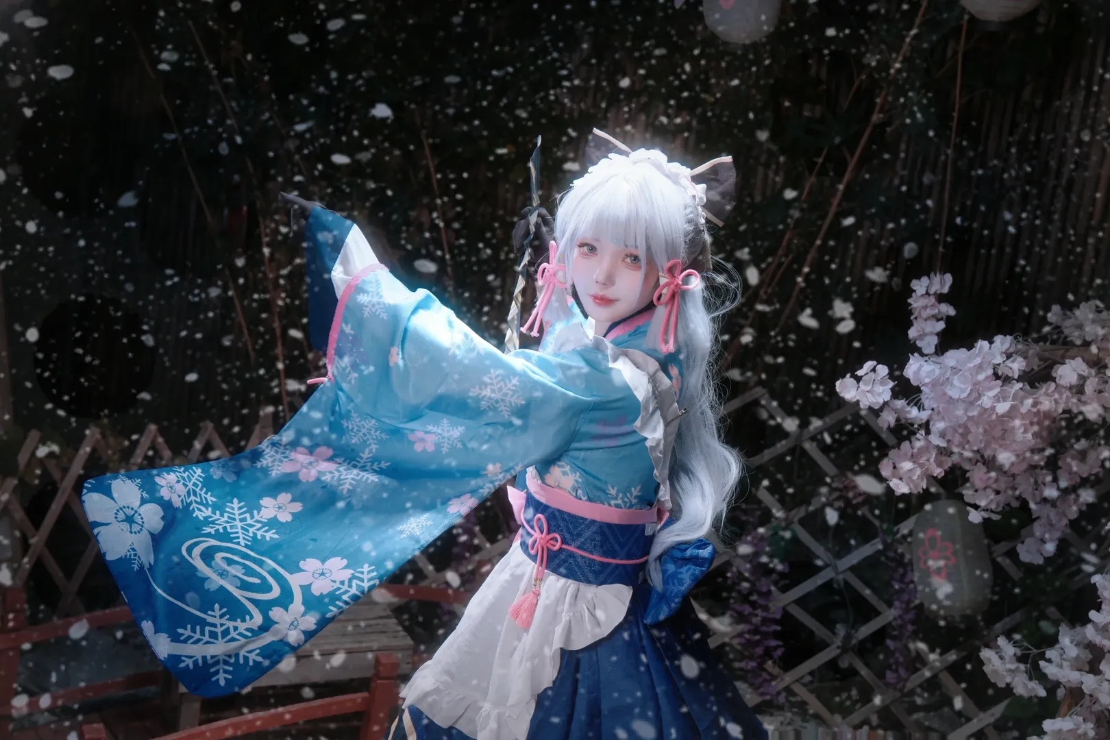 原神, cosplay, 神里绫华cos, 原神cos, 造雪机 - 第4张