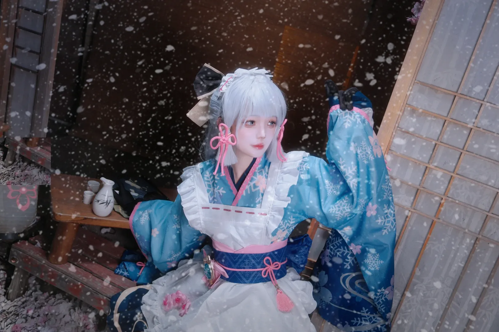 原神, cosplay, 神里绫华cos, 原神cos, 造雪机 - 第6张