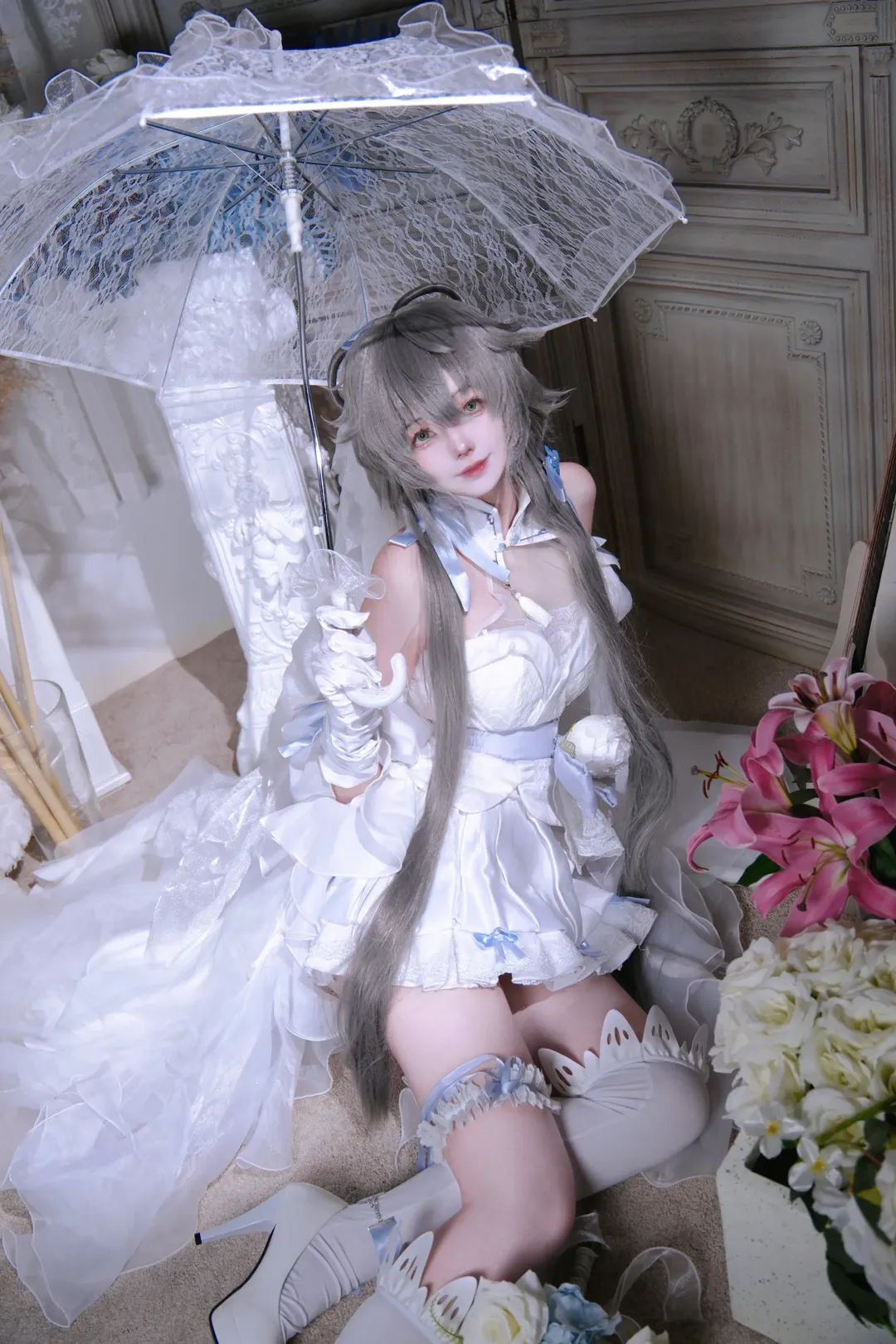 洛天依cos, 花嫁, 三分妄想, V家, Vsinger - 第4张