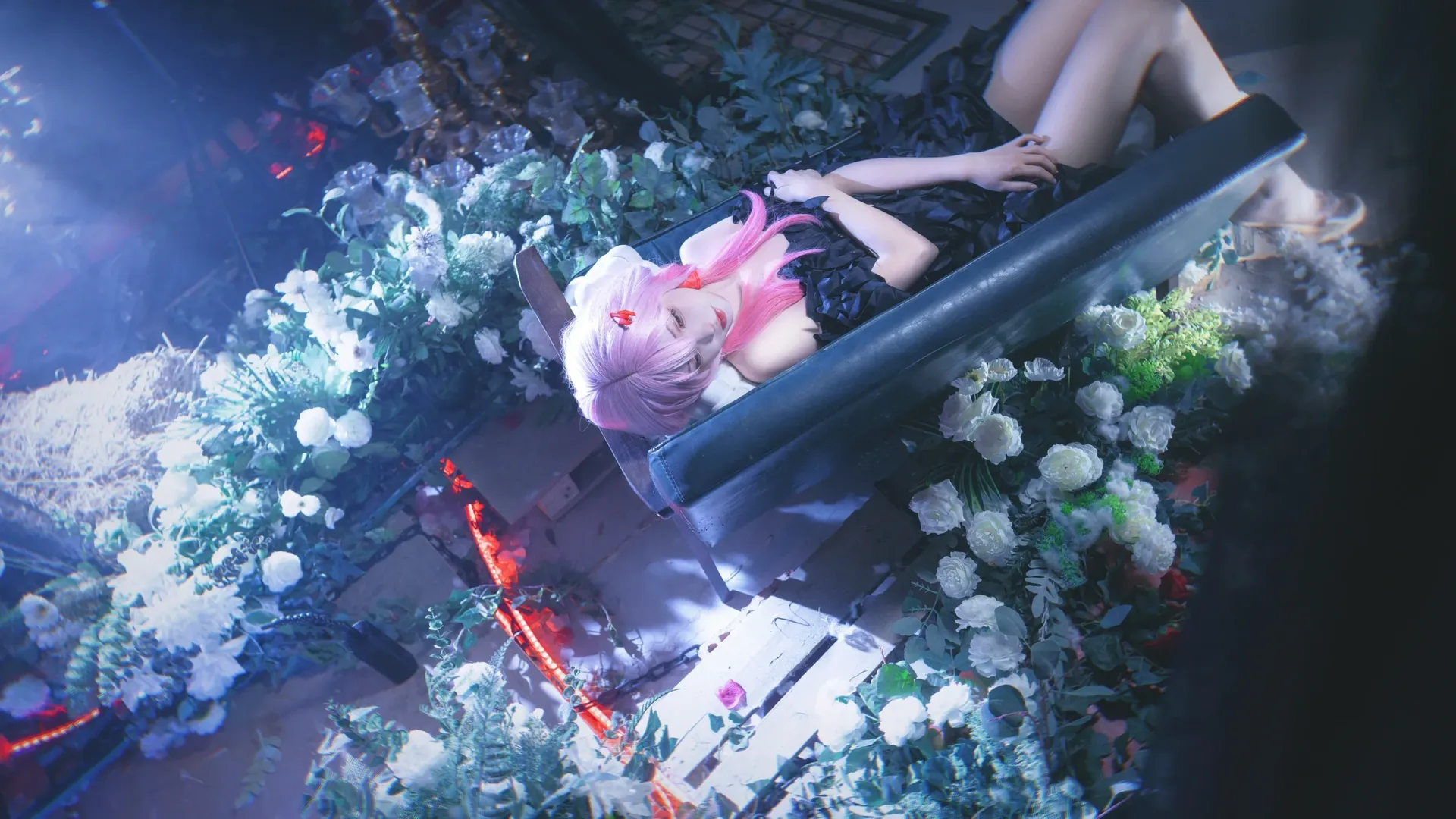 二次元cosplay, 楪祈cos, 罪恶王冠, 黑裙造型, 老番回忆 - 第3张