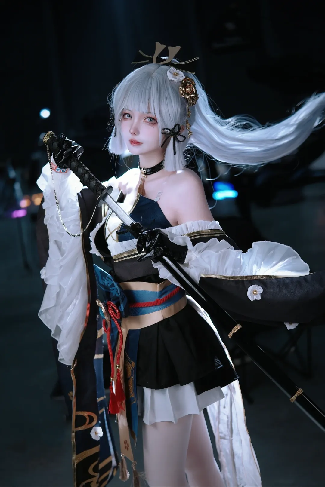 原神, 场照, 神里绫华cos, 黑道千金, 霜刃