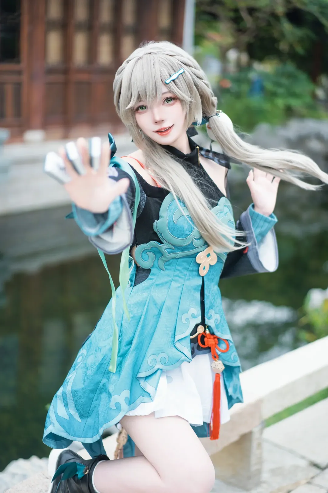 cosplay, 崩坏星穹铁道, 户外拍摄, 中式园林, 青雀cos