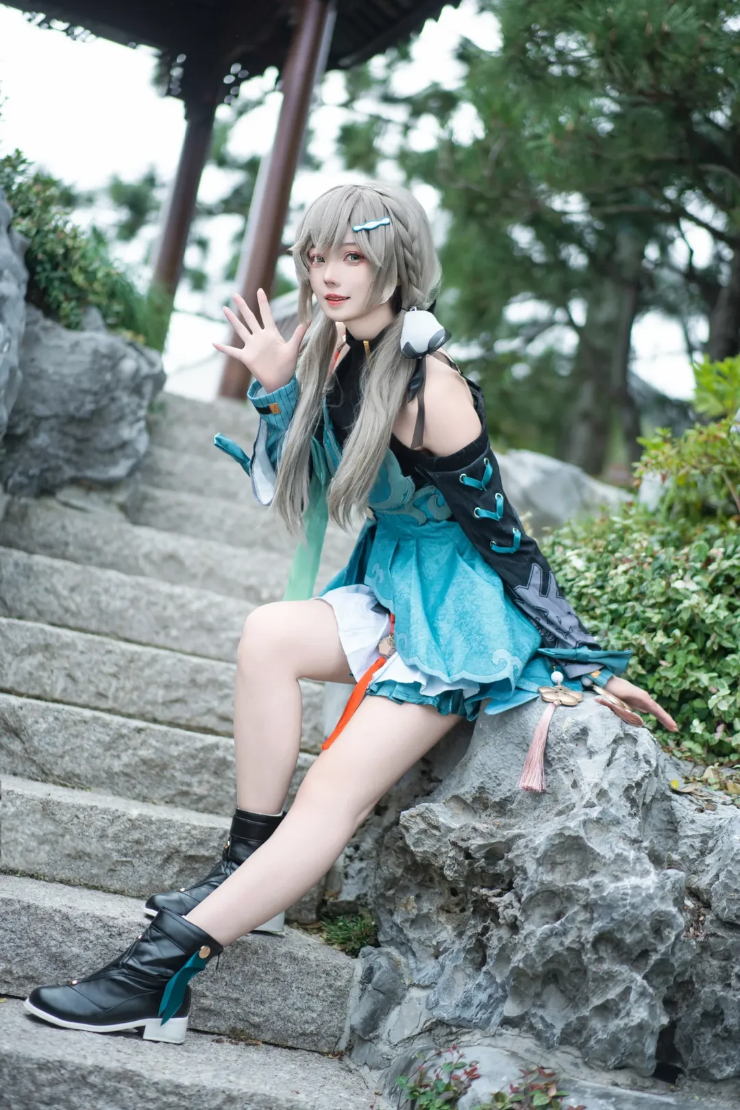 cosplay, 崩坏星穹铁道, 户外拍摄, 中式园林, 青雀cos - 第2张