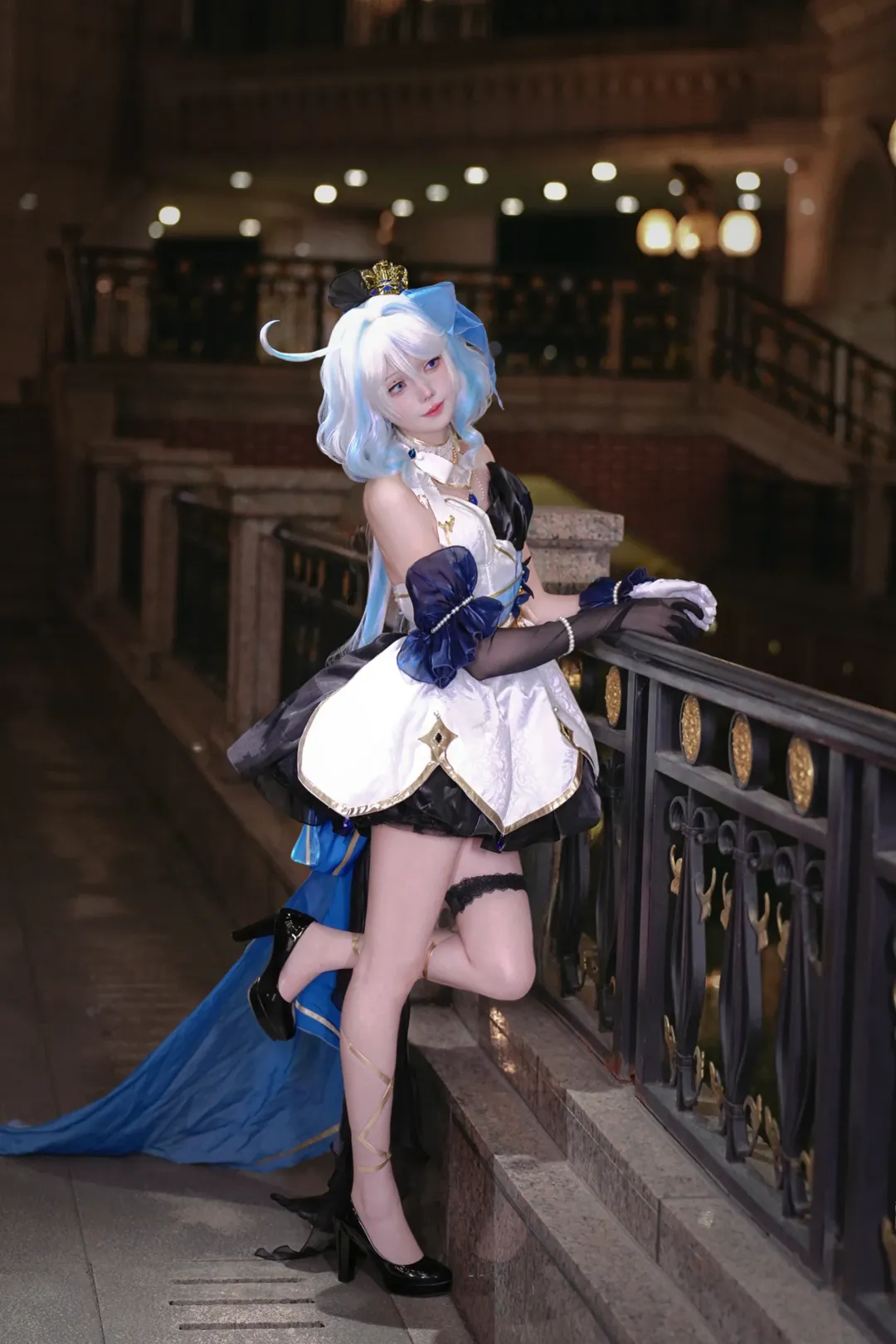原神, cosplay, 芙宁娜cos, 夜景, 同人服 - 第2张