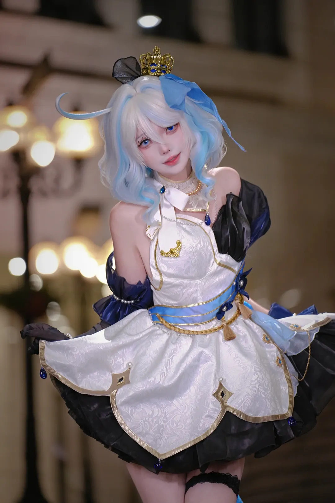 原神, cosplay, 芙宁娜cos, 夜景, 同人服 - 第4张
