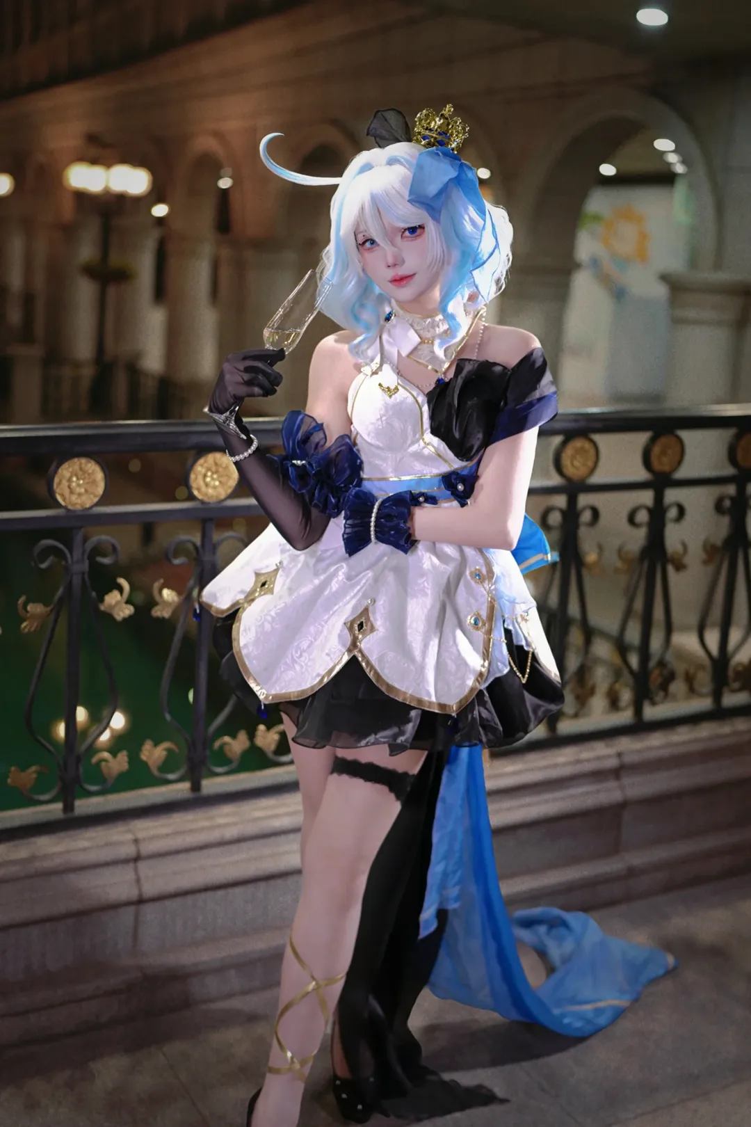 原神, cosplay, 芙宁娜cos, 夜景, 同人服 - 第6张