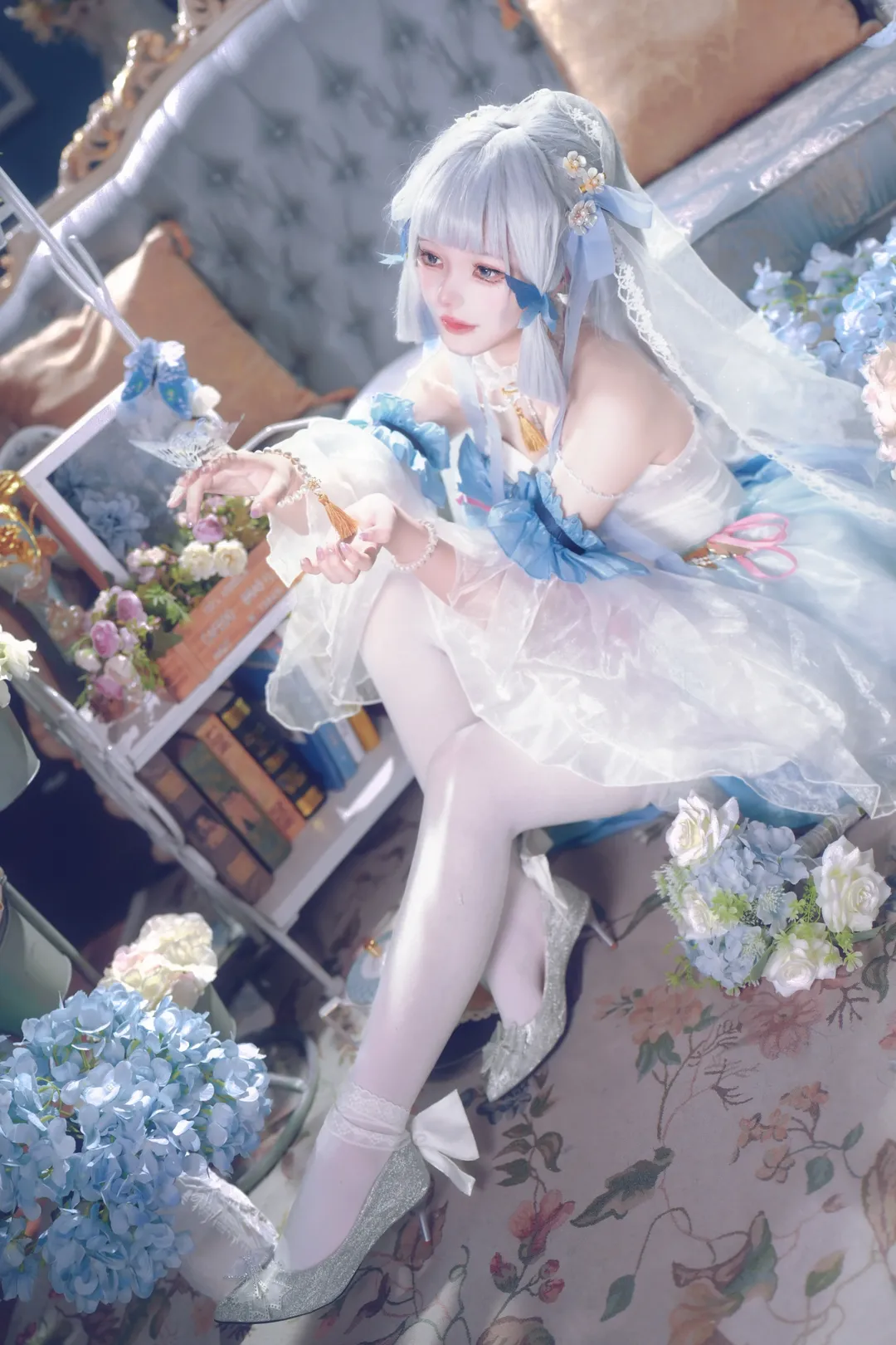 原神, 二次元摄影, 神里绫华cos, 花嫁cos, cosplay正片 - 第3张