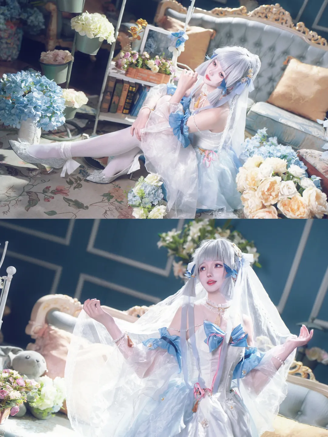 原神, 二次元摄影, 神里绫华cos, 花嫁cos, cosplay正片 - 第5张