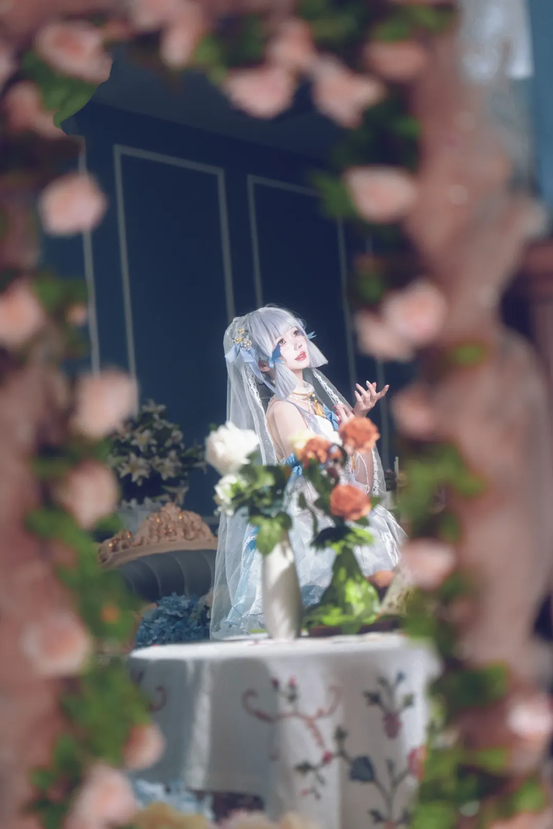 原神, 二次元摄影, 神里绫华cos, 花嫁cos, cosplay正片 - 第6张