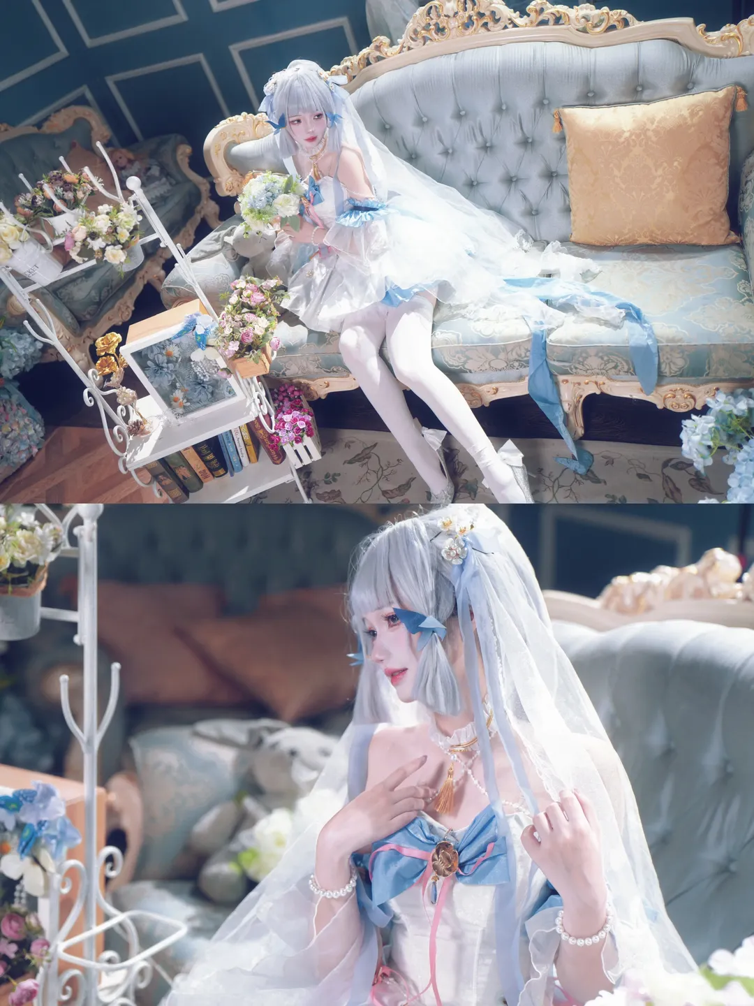 原神, 二次元摄影, 神里绫华cos, 花嫁cos, cosplay正片 - 第7张