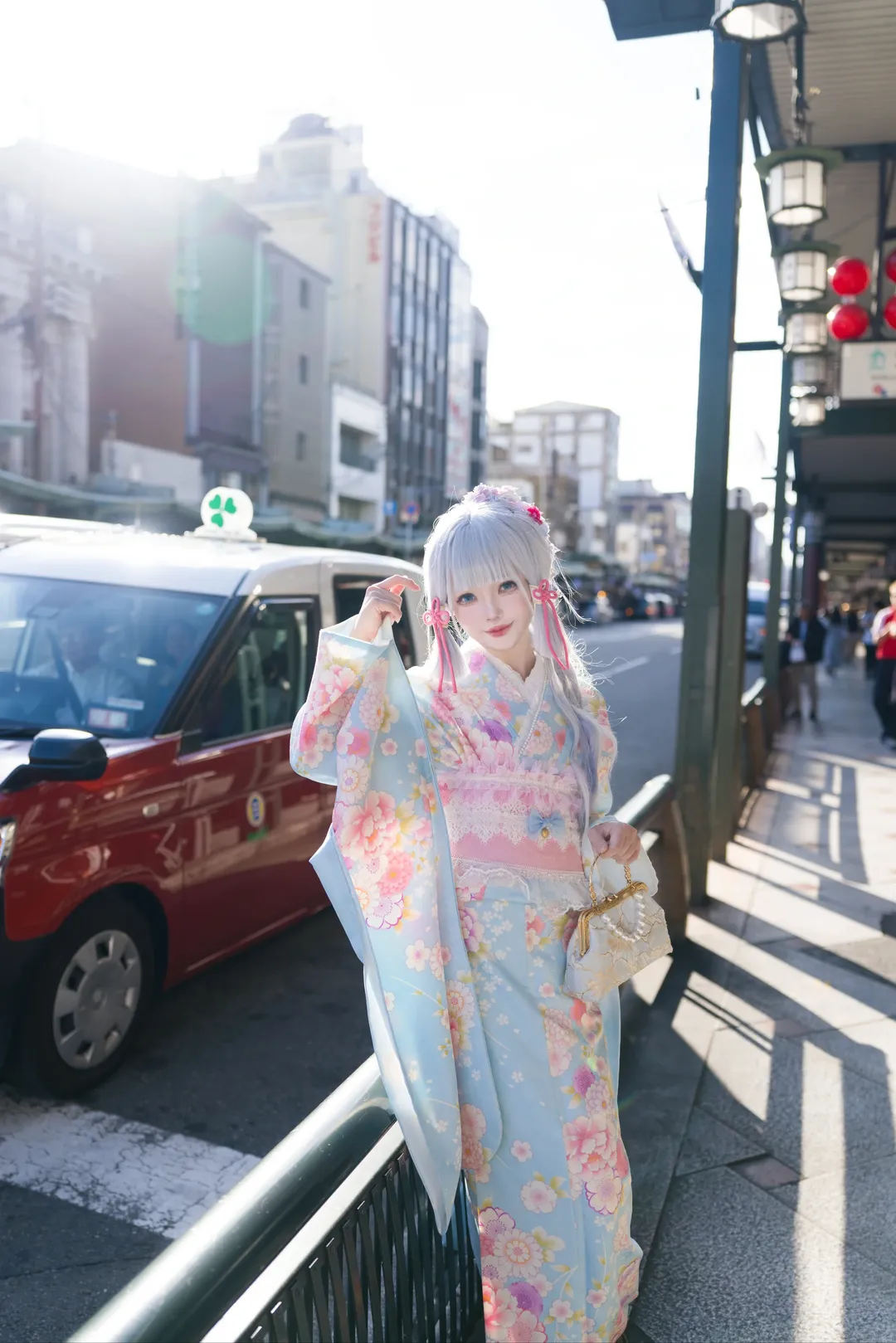 原神, 神里绫华cos, cosplay日常, 京都街拍, 和服写真 - 第3张