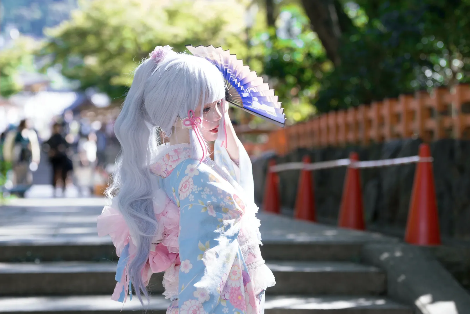 原神, 神里绫华cos, cosplay日常, 京都街拍, 和服写真 - 第6张