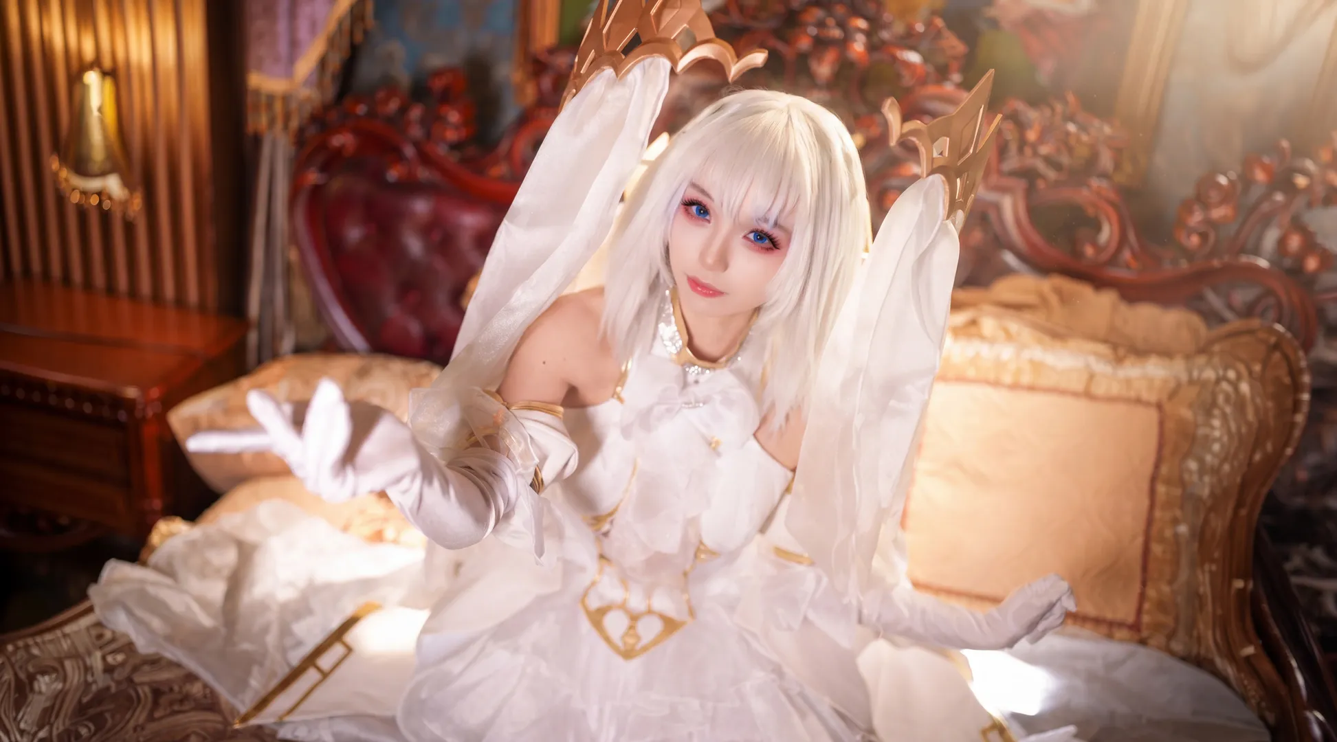 コスプレ, 二次元ファッション, デート・ア・ライブ, 鳶一折紙 コスプレ, 白いベールのスタイル