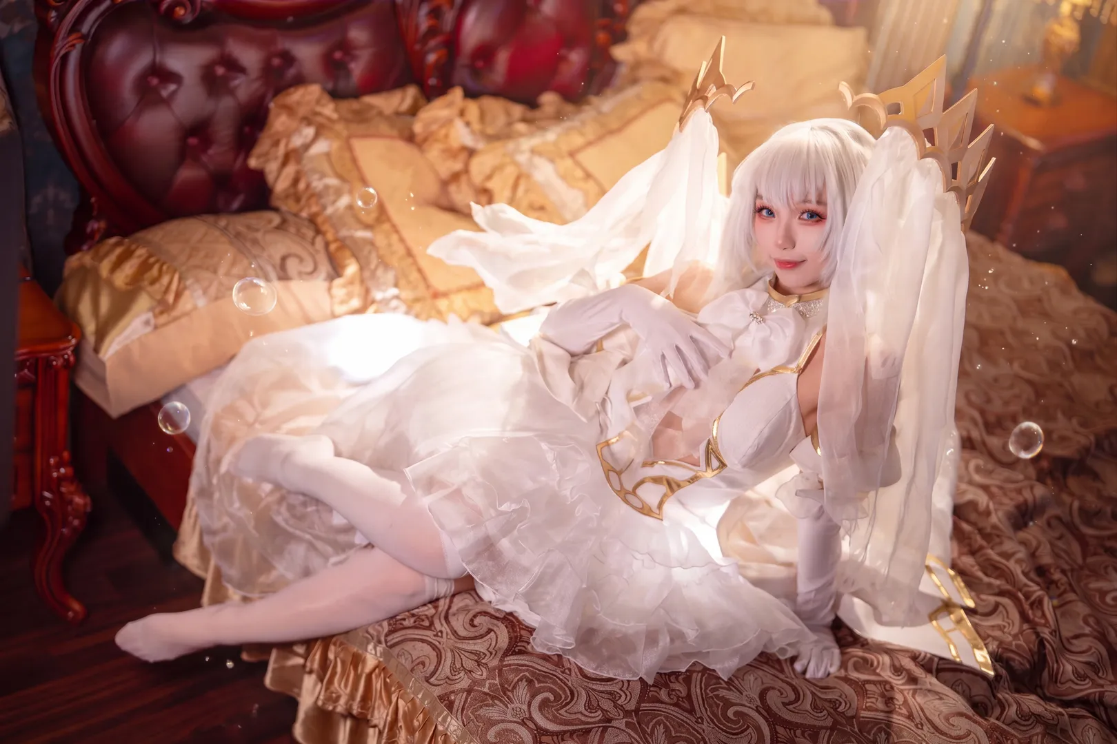 コスプレ, 二次元ファッション, デート・ア・ライブ, 鳶一折紙 コスプレ, 白いベールのスタイル - 2枚目