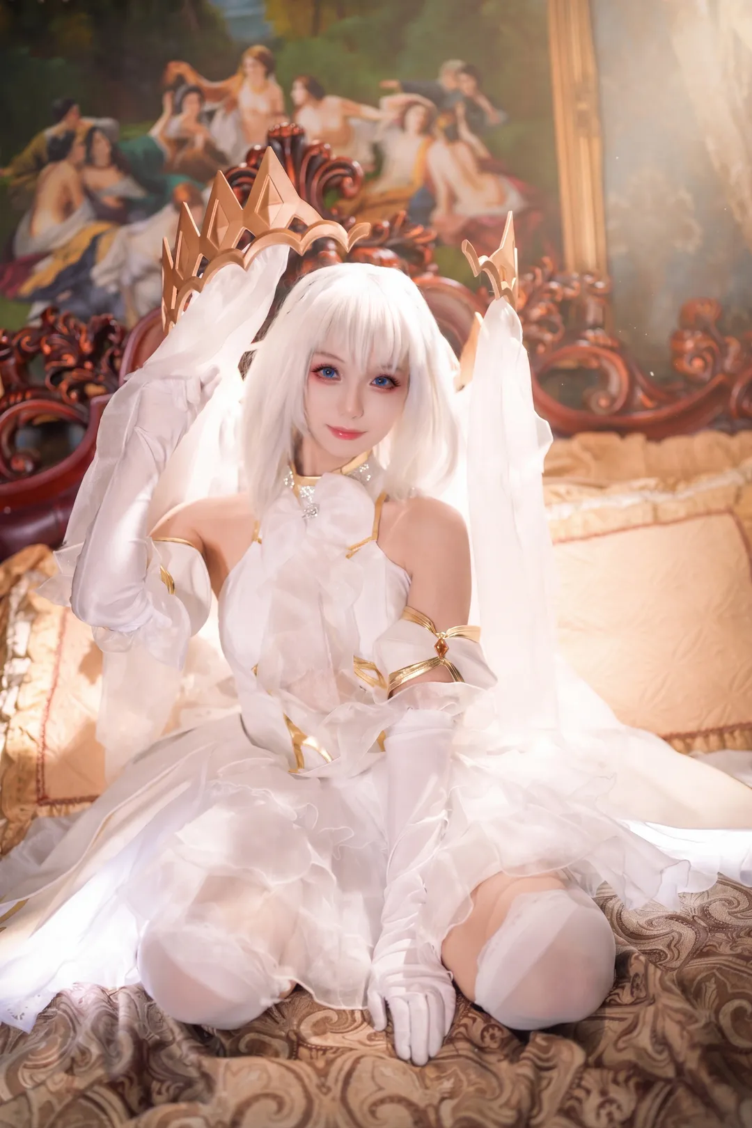 コスプレ, 二次元ファッション, デート・ア・ライブ, 鳶一折紙 コスプレ, 白いベールのスタイル - 7枚目