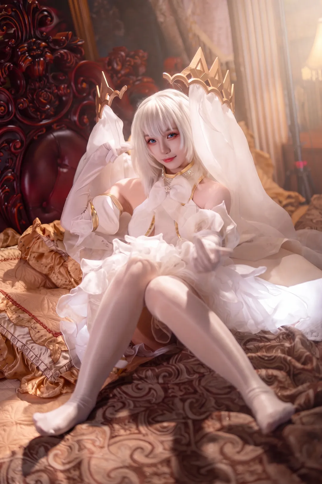 コスプレ, 二次元ファッション, デート・ア・ライブ, 鳶一折紙 コスプレ, 白いベールのスタイル - 8枚目