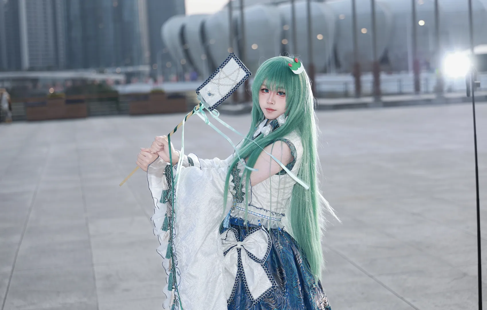 东方project, 东风谷早苗cos, cosplay摄影, 二次元仿妆, 风祝 - 第2张