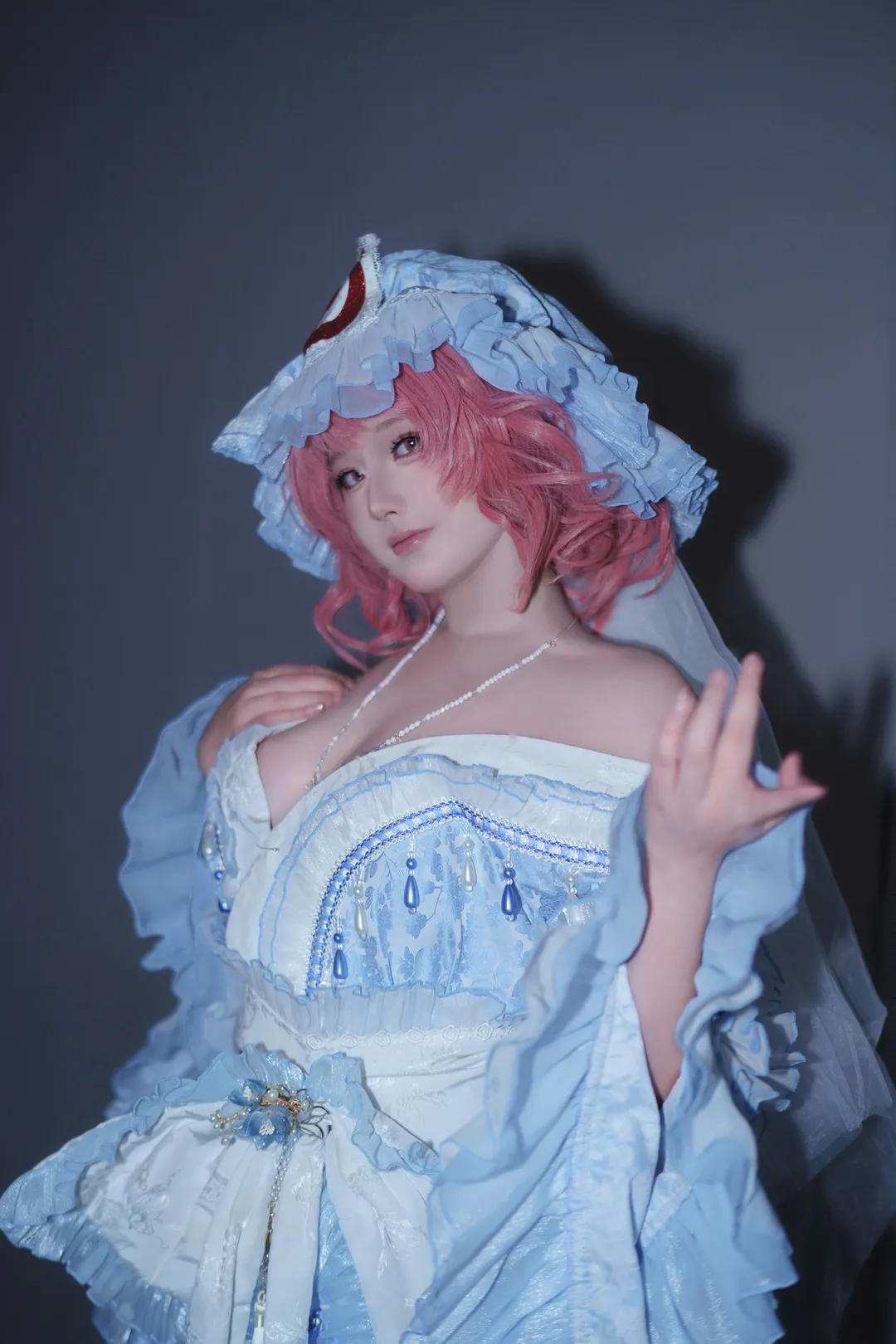 Touhou Project, Convention photos, Saigyouji Yuyuko cosplay, Cosplay photography, Pink wig