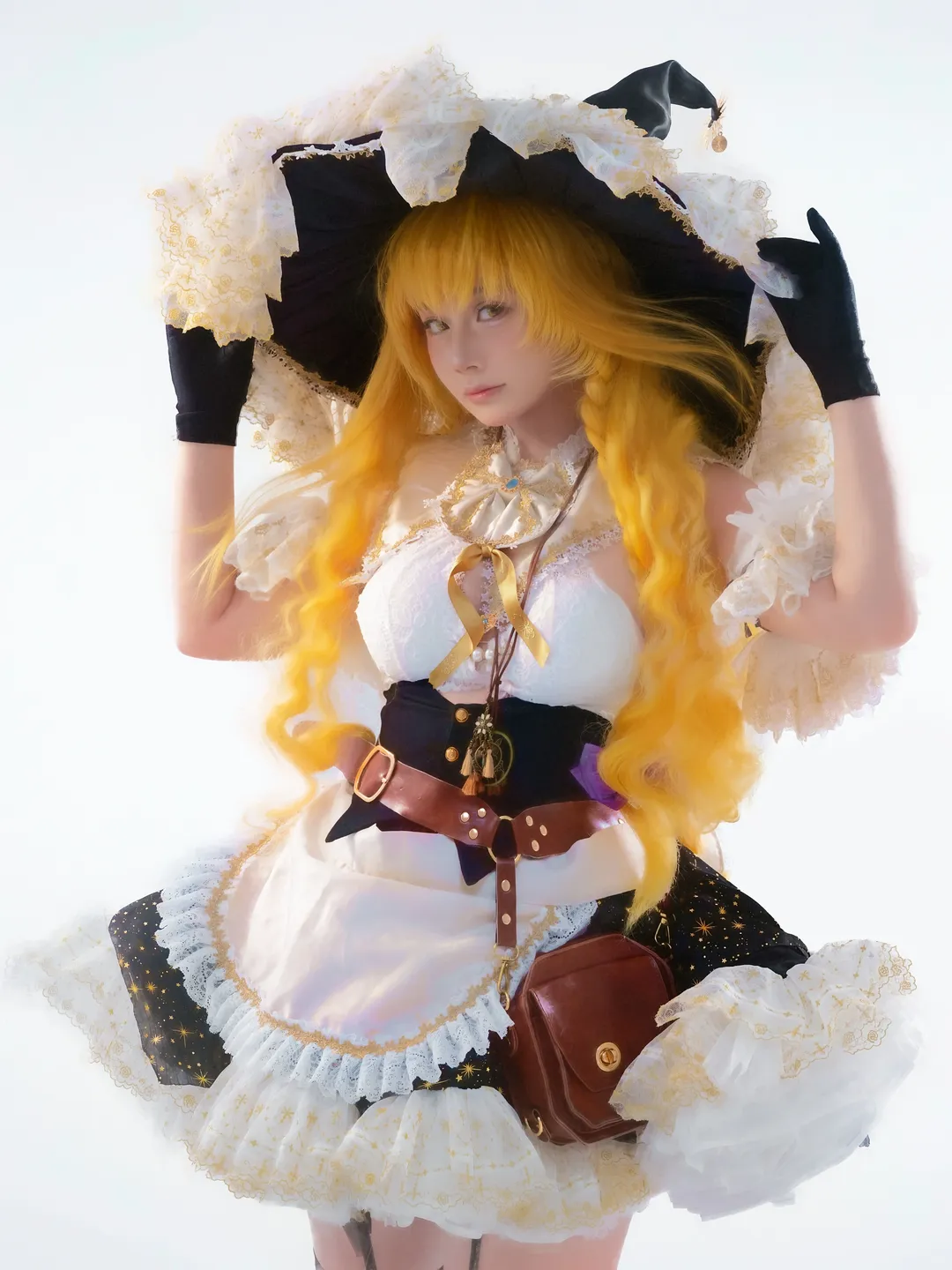 东方Project, 雾雨魔理沙cos, 角色扮演摄影, 白棚摄影, 魔法使cosplay