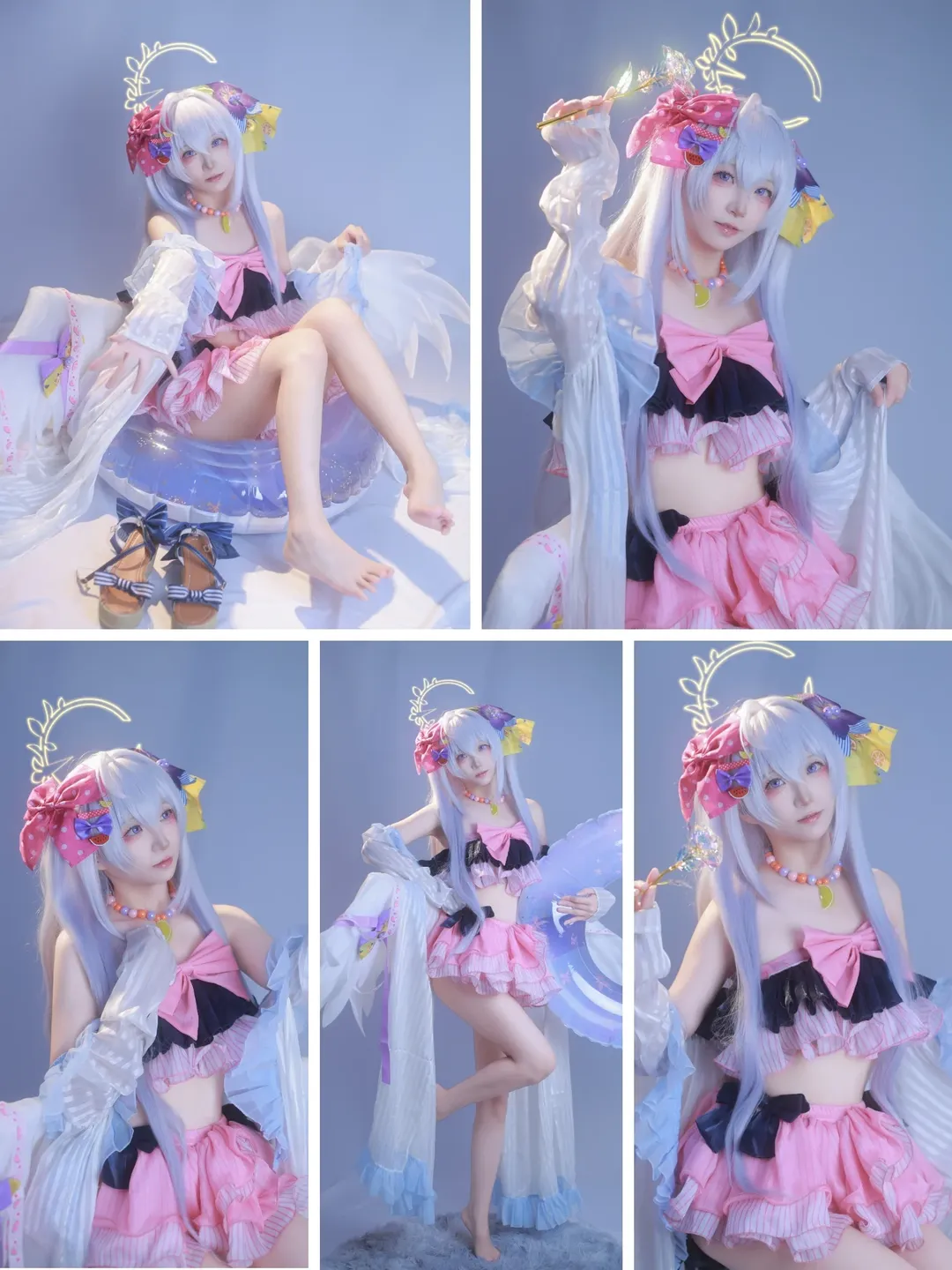 Cosplay, 蔚蓝档案, 泳装, 白洲梓cos, 夏日摄影 - 第1张