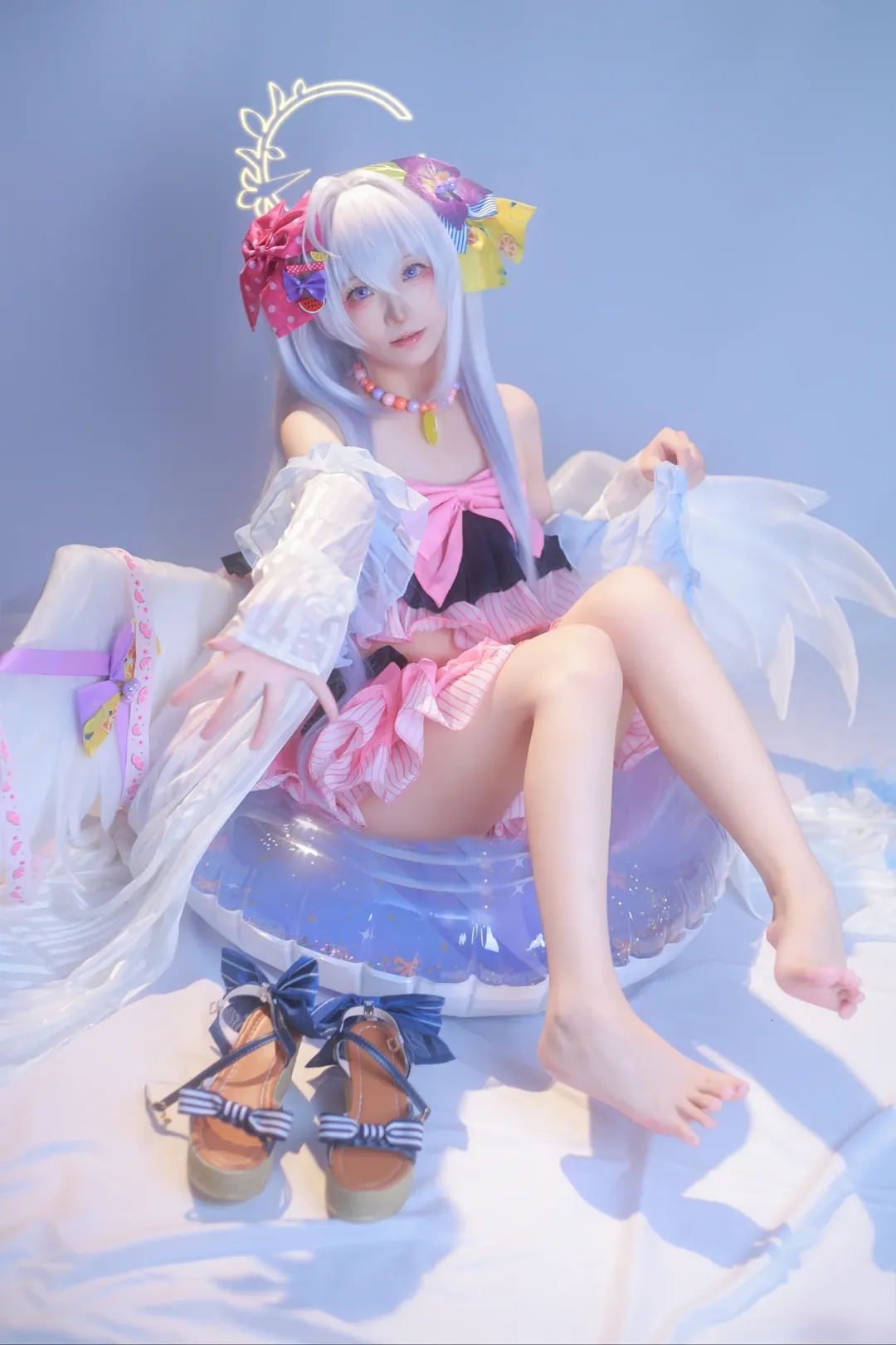 Cosplay, 蔚蓝档案, 泳装, 白洲梓cos, 夏日摄影 - 第2张