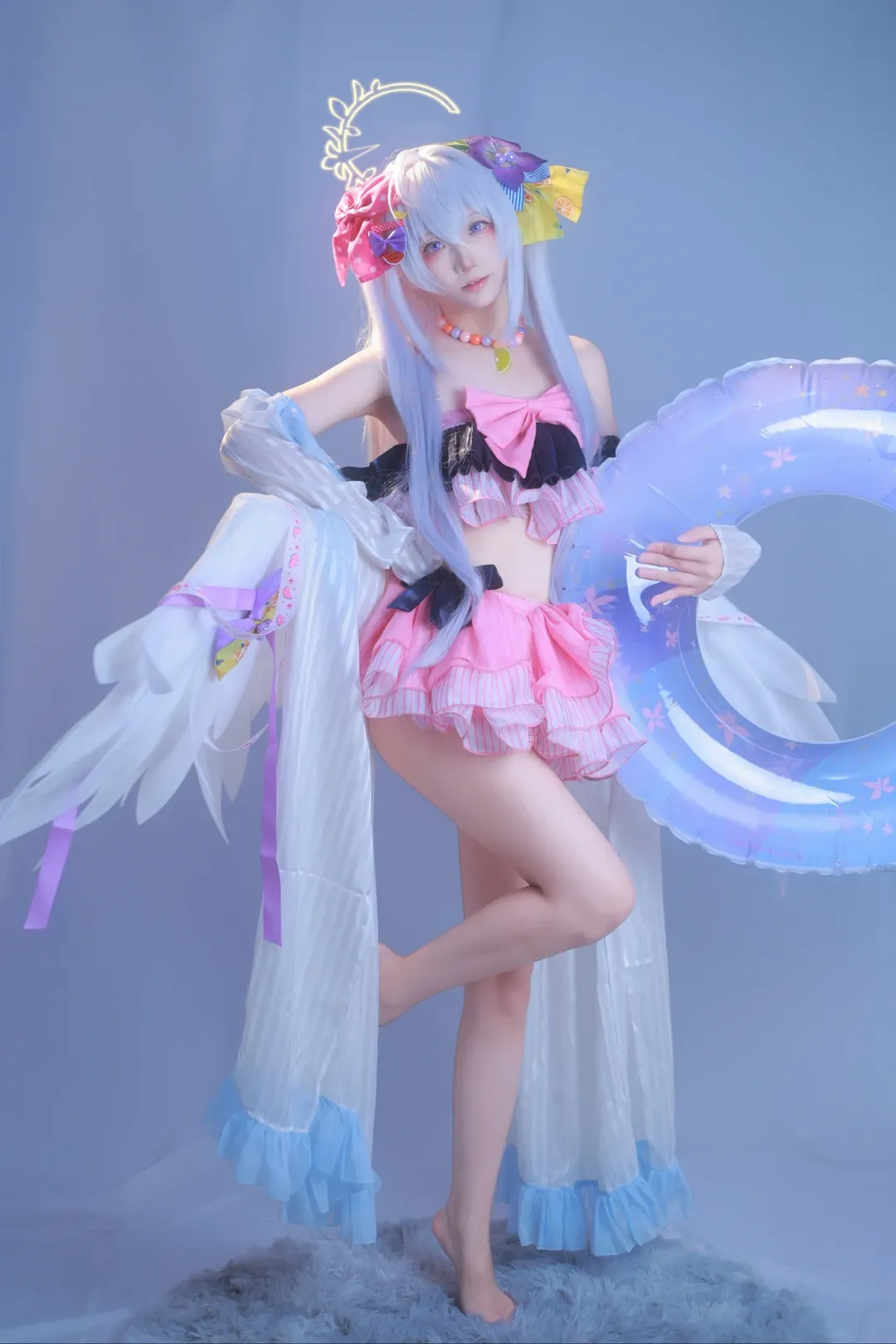 Cosplay, 蔚蓝档案, 泳装, 白洲梓cos, 夏日摄影 - 第3张