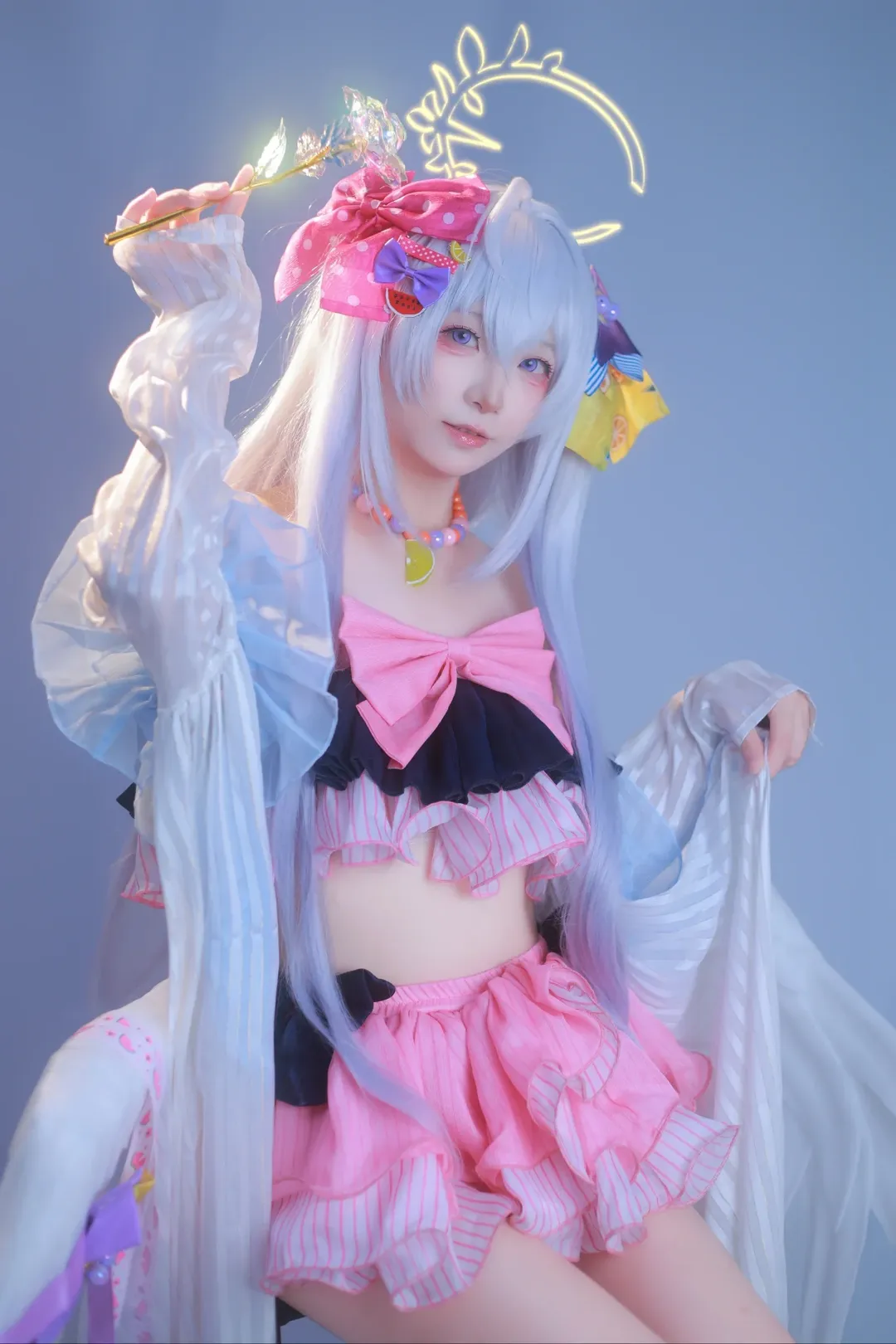 Cosplay, 蔚蓝档案, 泳装, 白洲梓cos, 夏日摄影 - 第5张
