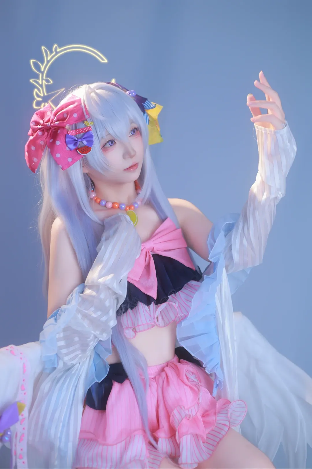 Cosplay, 蔚蓝档案, 泳装, 白洲梓cos, 夏日摄影 - 第6张