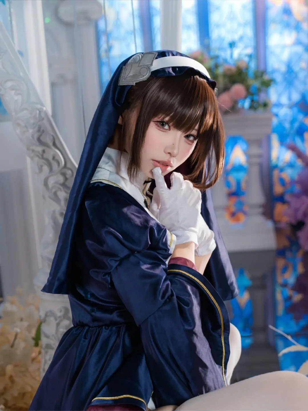 cosplay日常, 角色扮演摄影, 白丝穿搭, 修女cos, 教堂写真 - 第5张
