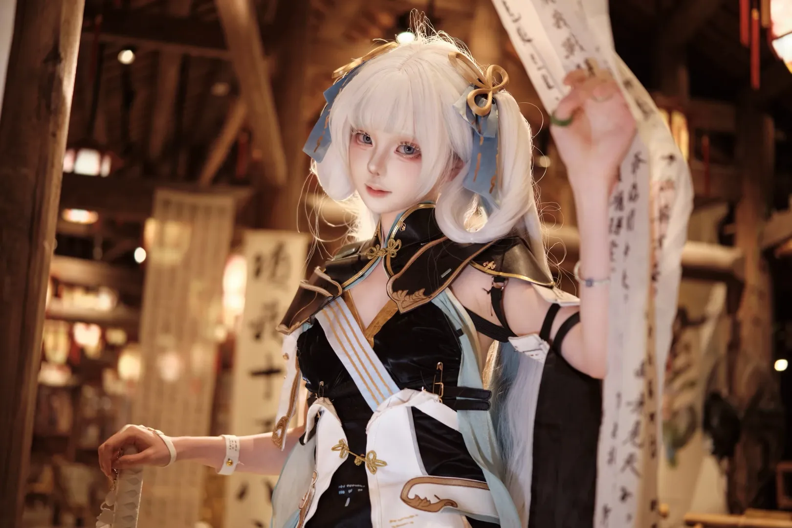 鸣潮, 今汐cos, cosplay摄影, 二次元还原, 古风少女