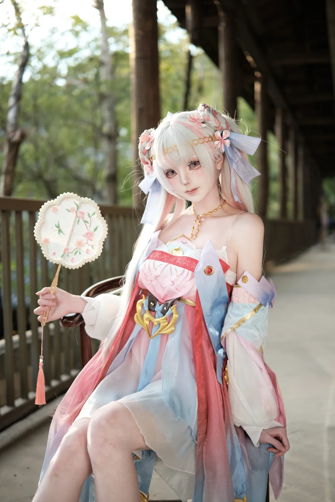 鸣潮, 今汐cos, cosplay摄影, 古风长廊, 二次元装扮