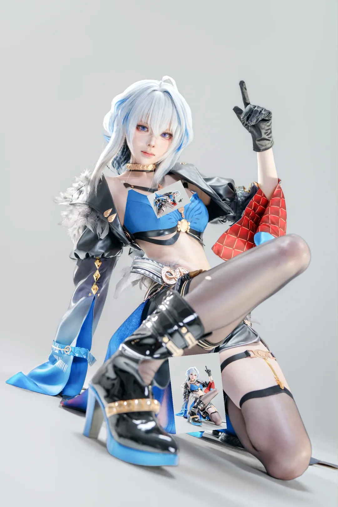 鳴潮, コスプレ, スタジオ撮影, ガルブレーナコスプレ, レザースタイル