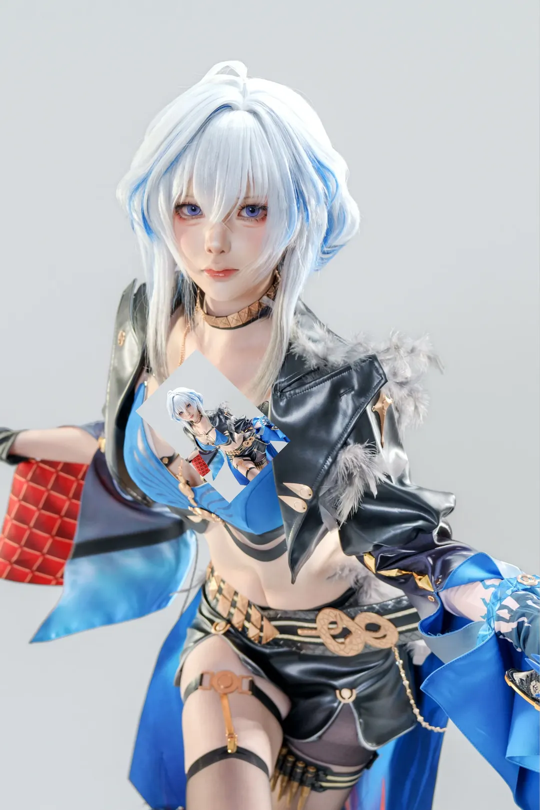 鸣潮, cosplay, 棚拍正片, 嘉贝莉娜cos, 皮衣造型 - 第2张