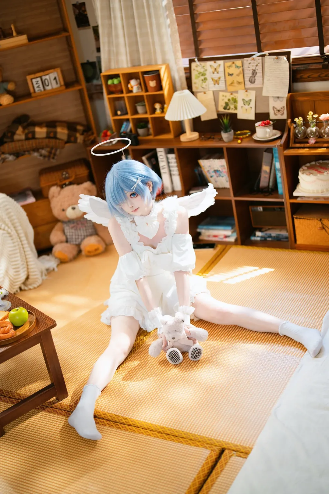 コスプレ撮影, 日系写真, 青髪少女, 天使スタイル, おうちポートレート - 3枚目
