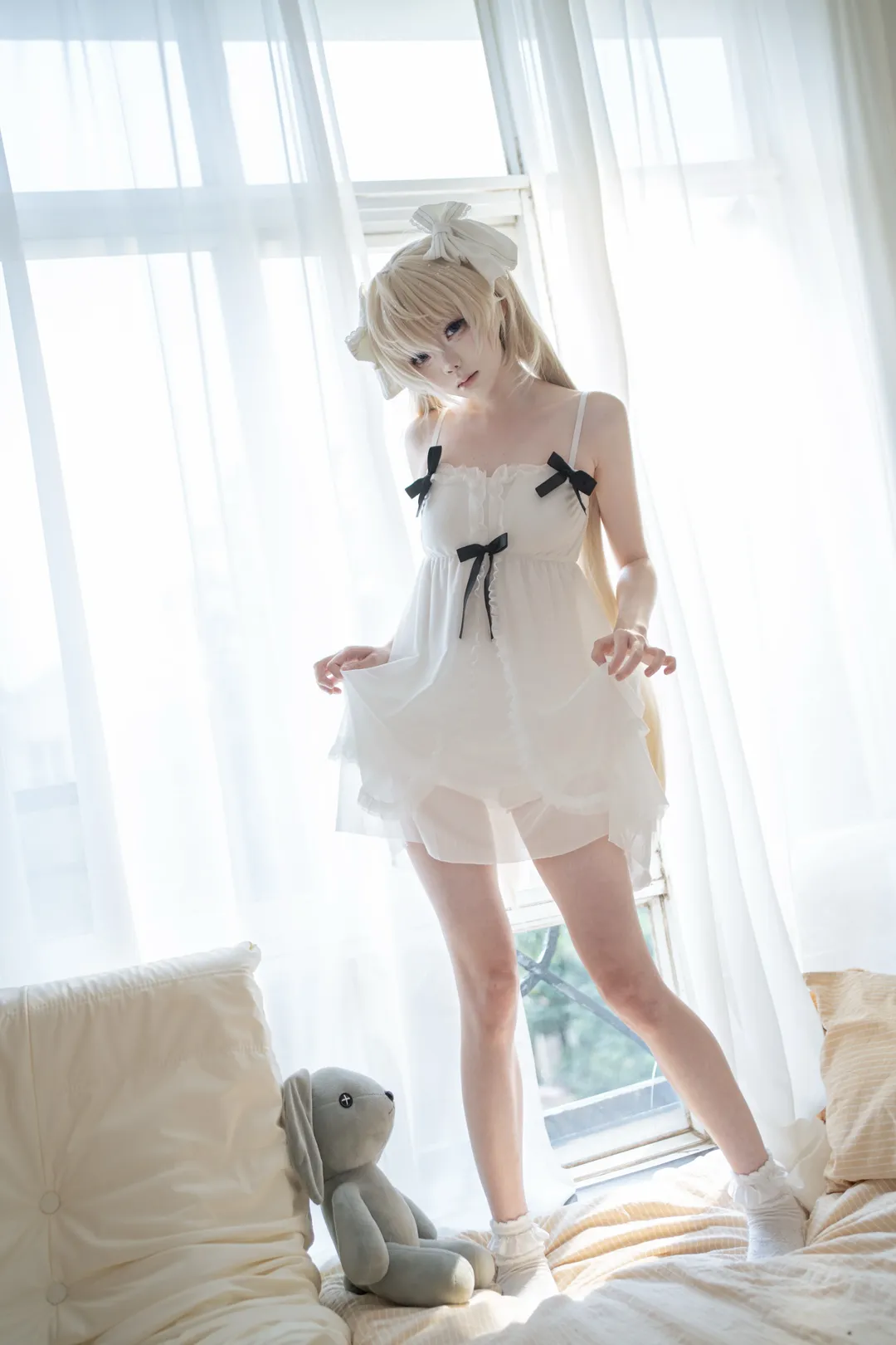 Cosplay, 緣之空, 穹妹cos, 居家风, 奶油色系 - 第2张