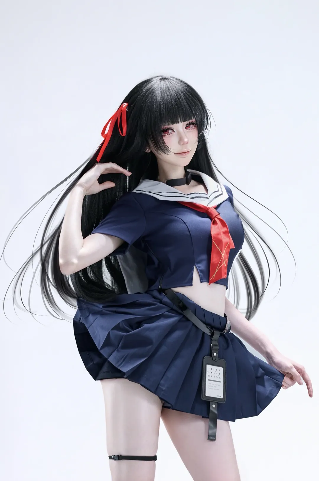 鸣潮, 角色还原, 科技感, JK制服, 千咲cos - 第2张