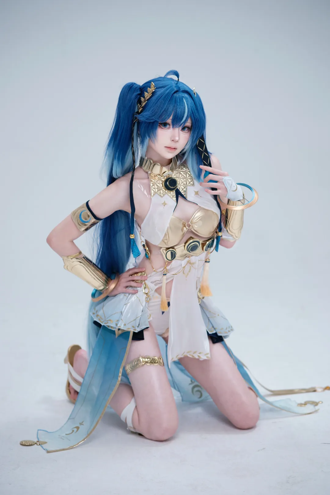 鸣潮, 二次元, cosplay, 尤诺cos, 蓝发 - 第2张